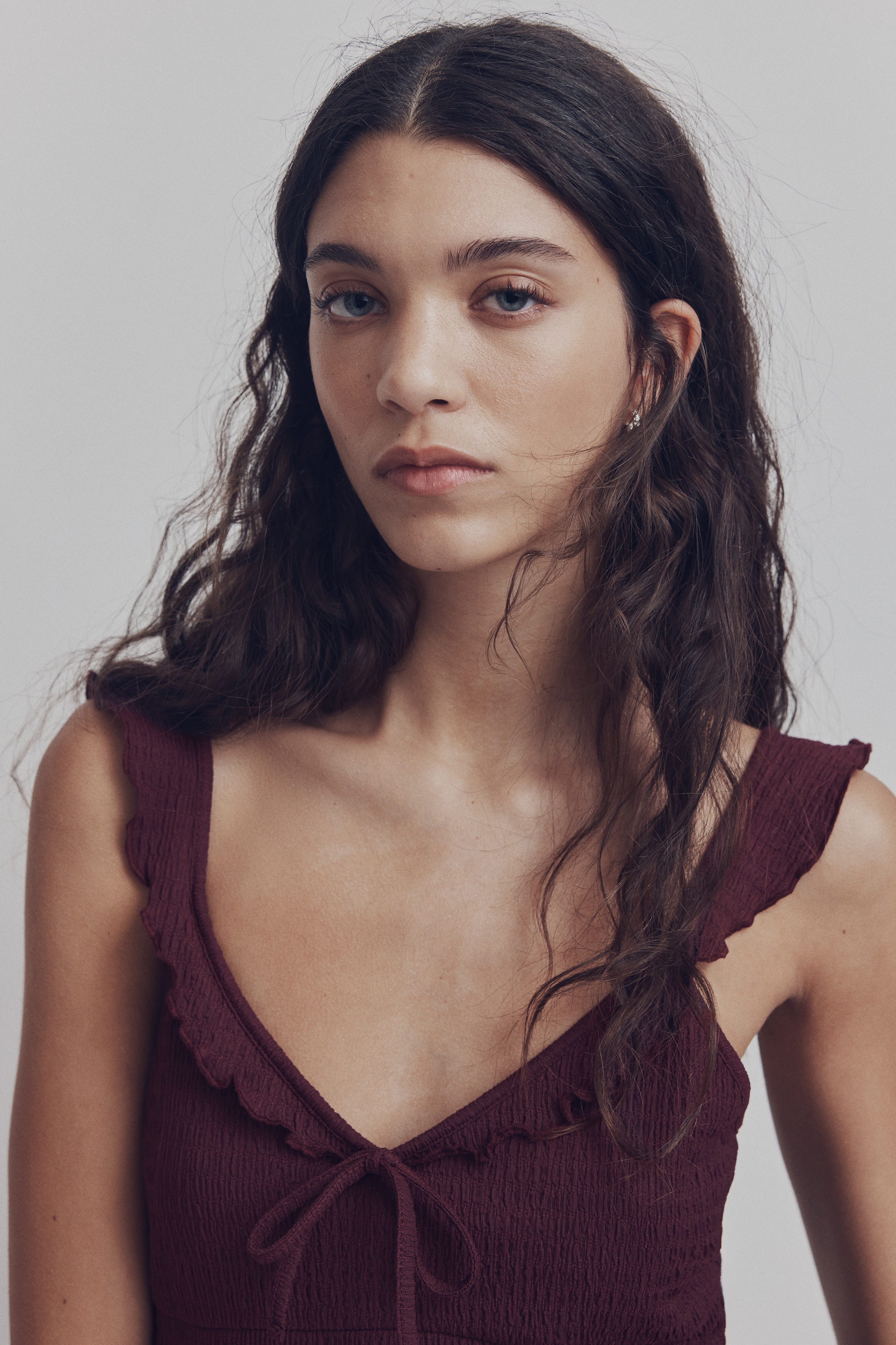 Textured jersey dress