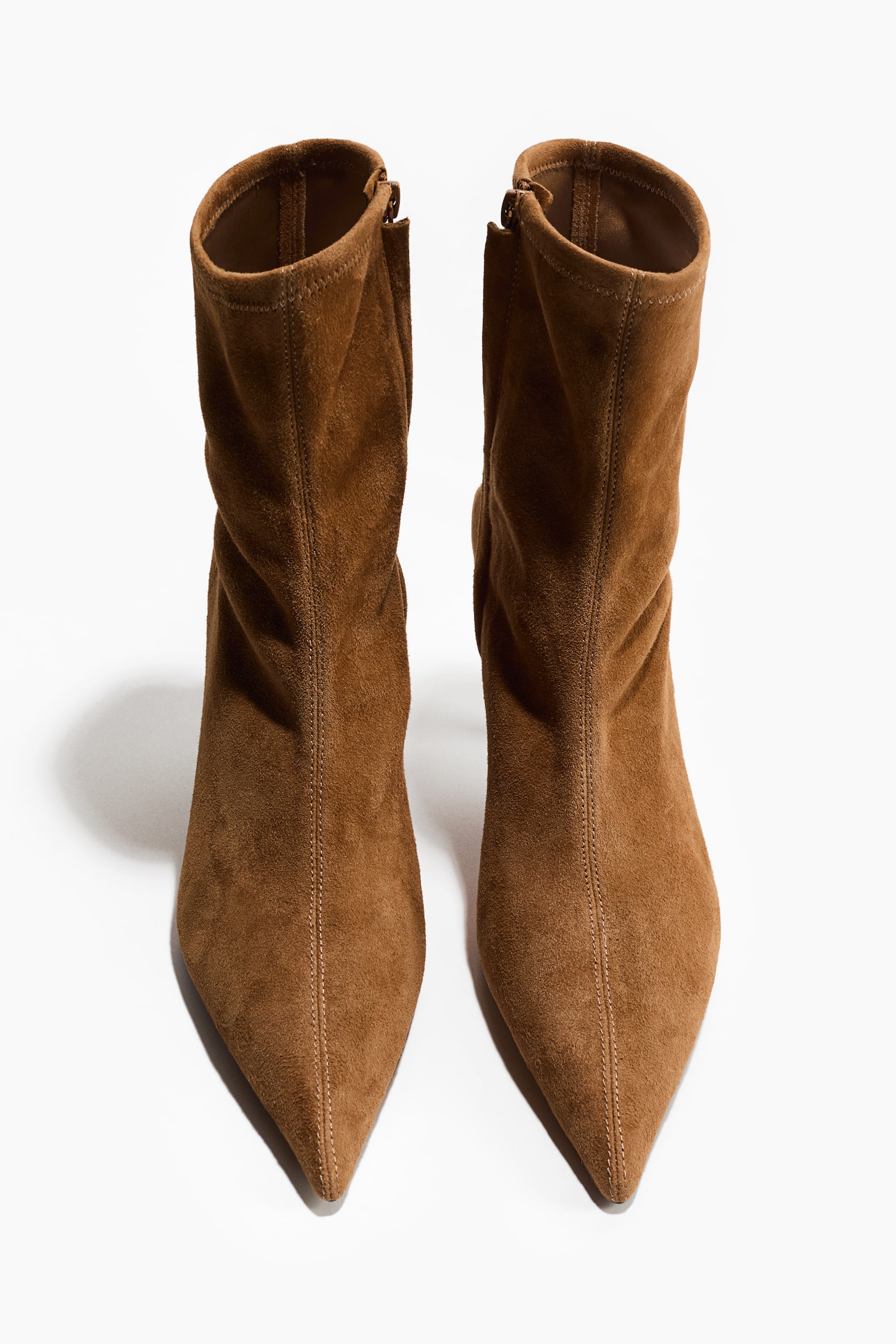 Женские ботинки H&M Leather Sock, цвет: Тёмный бежевый — фото 5