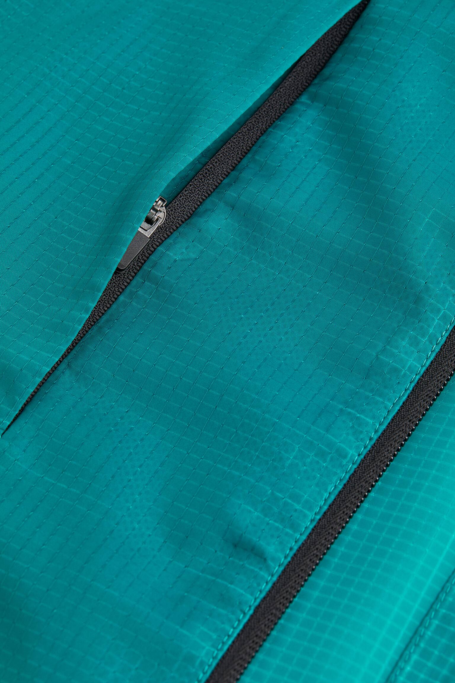 Water Repellent Running Jacket - Teal/Light grey/Black - 4