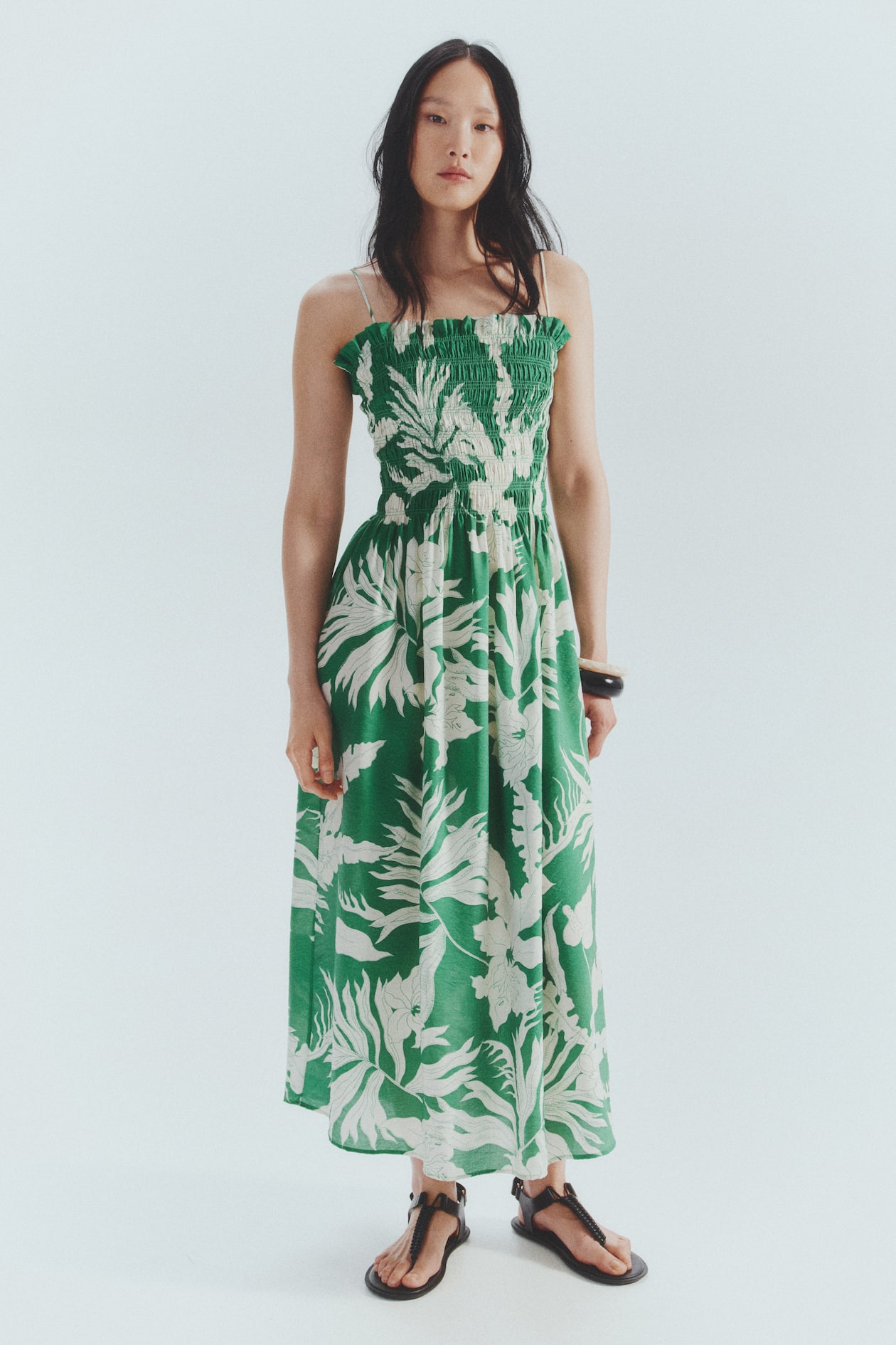 Smocked-Bodice Strappy Dress - image 3