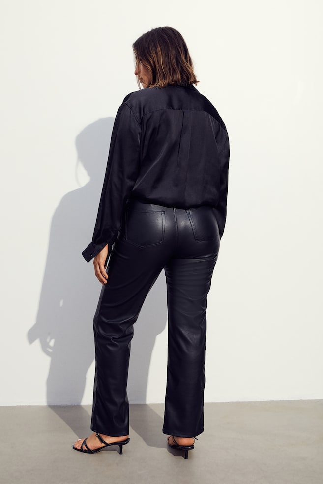 Coated trousers - Black/Dark brown/Black/Crocodile-patterned - 5