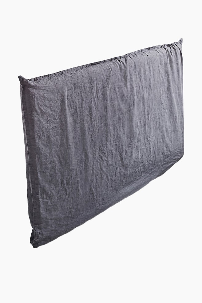 Lou Kopfteilüberzug Aus Leinen 180 Cm - Asphaltgrau/Graubirne/Kreideweiß - 1