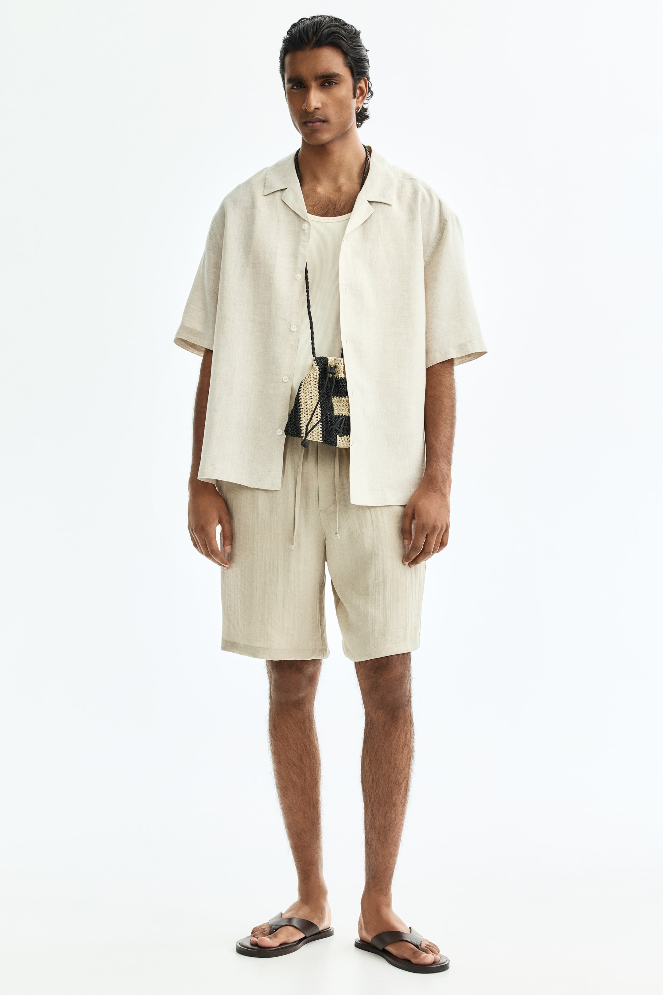 View larger image: Loose Fit Shorts - Light beige - Men | H&M 1