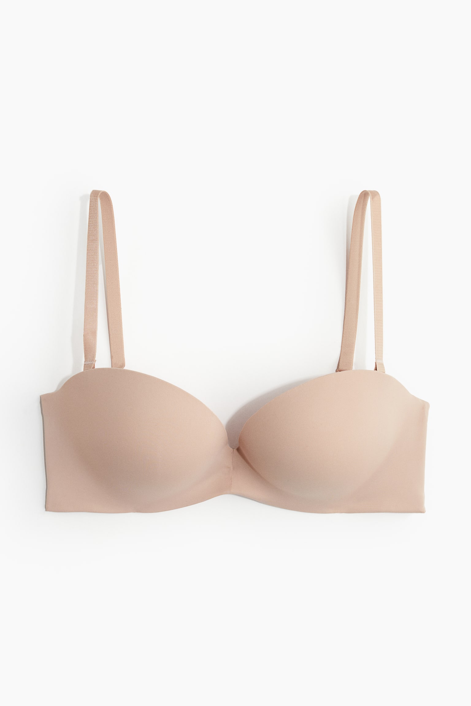 Microfibre Super Push Up Balconette Bra - Beige - 1