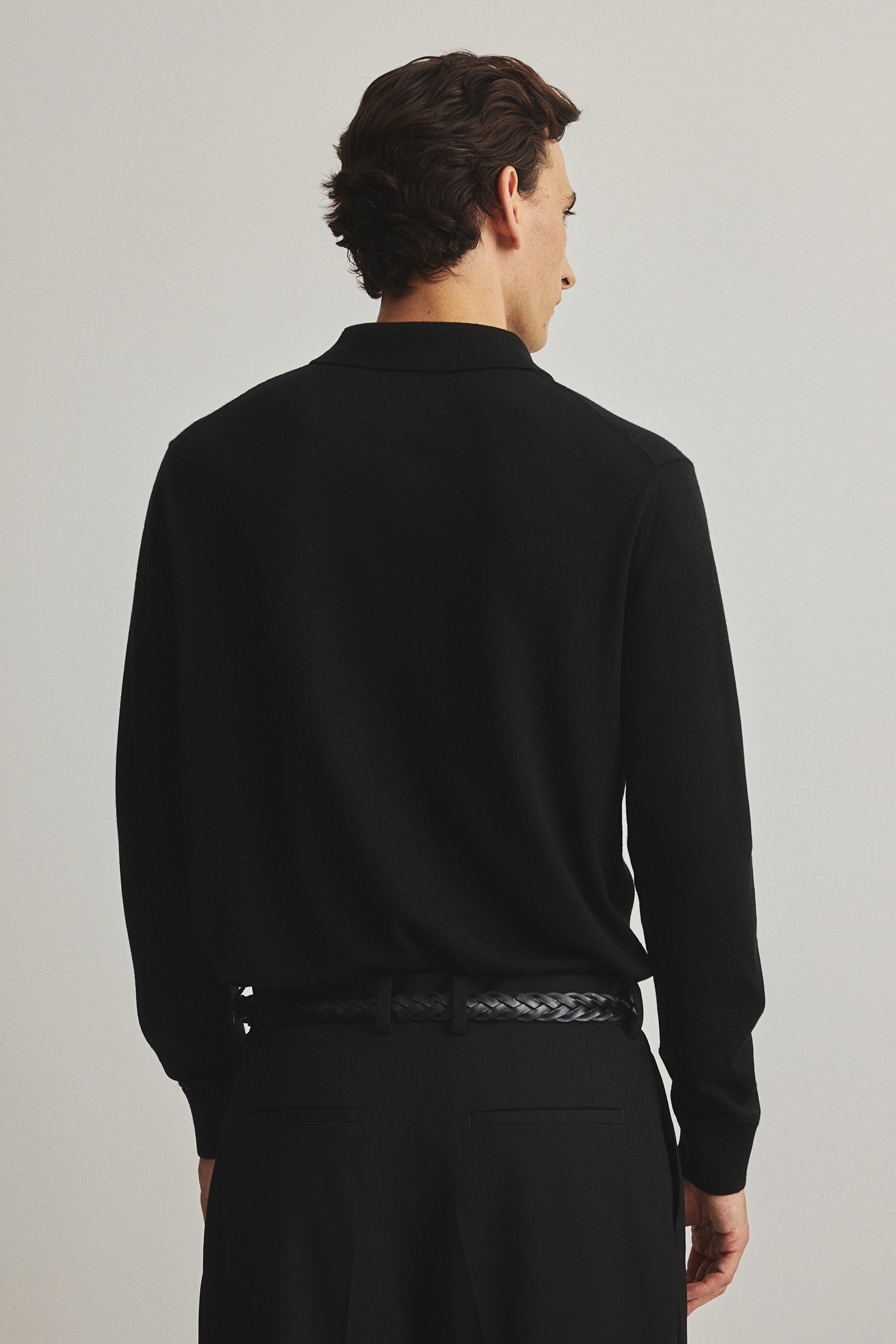 Regular Fit Merino wool polo shirt