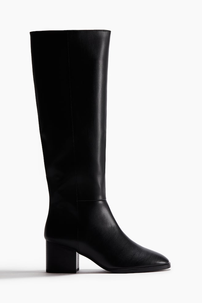 Bottes de hauteur genou - Noir/Marron foncé - 1