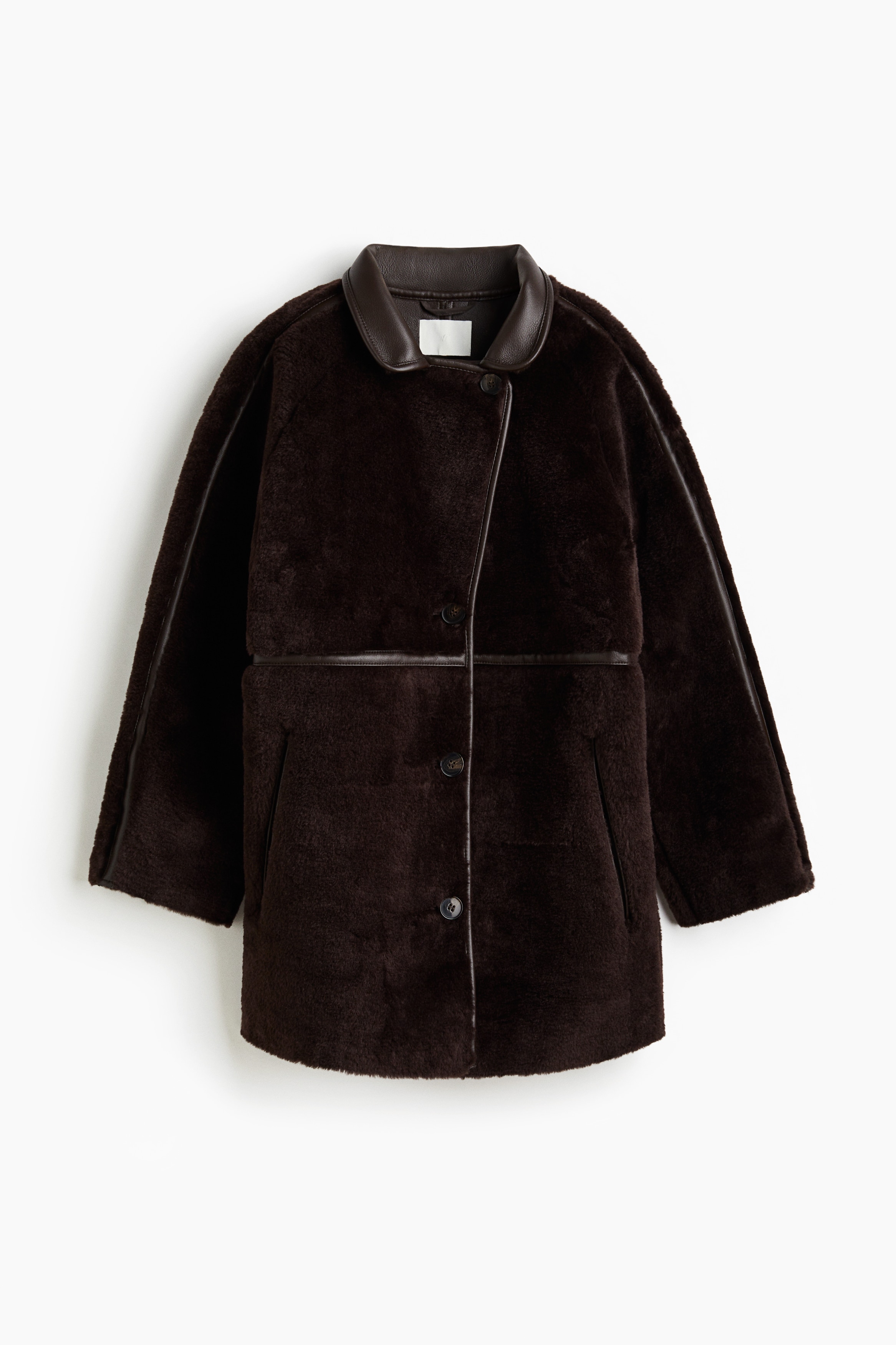 Fluffy Coat - Dark brown