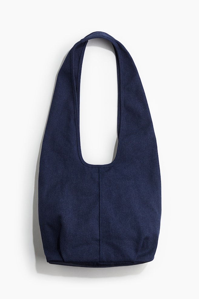 Slouchy shoulder bag - Dark blue/Black - 1