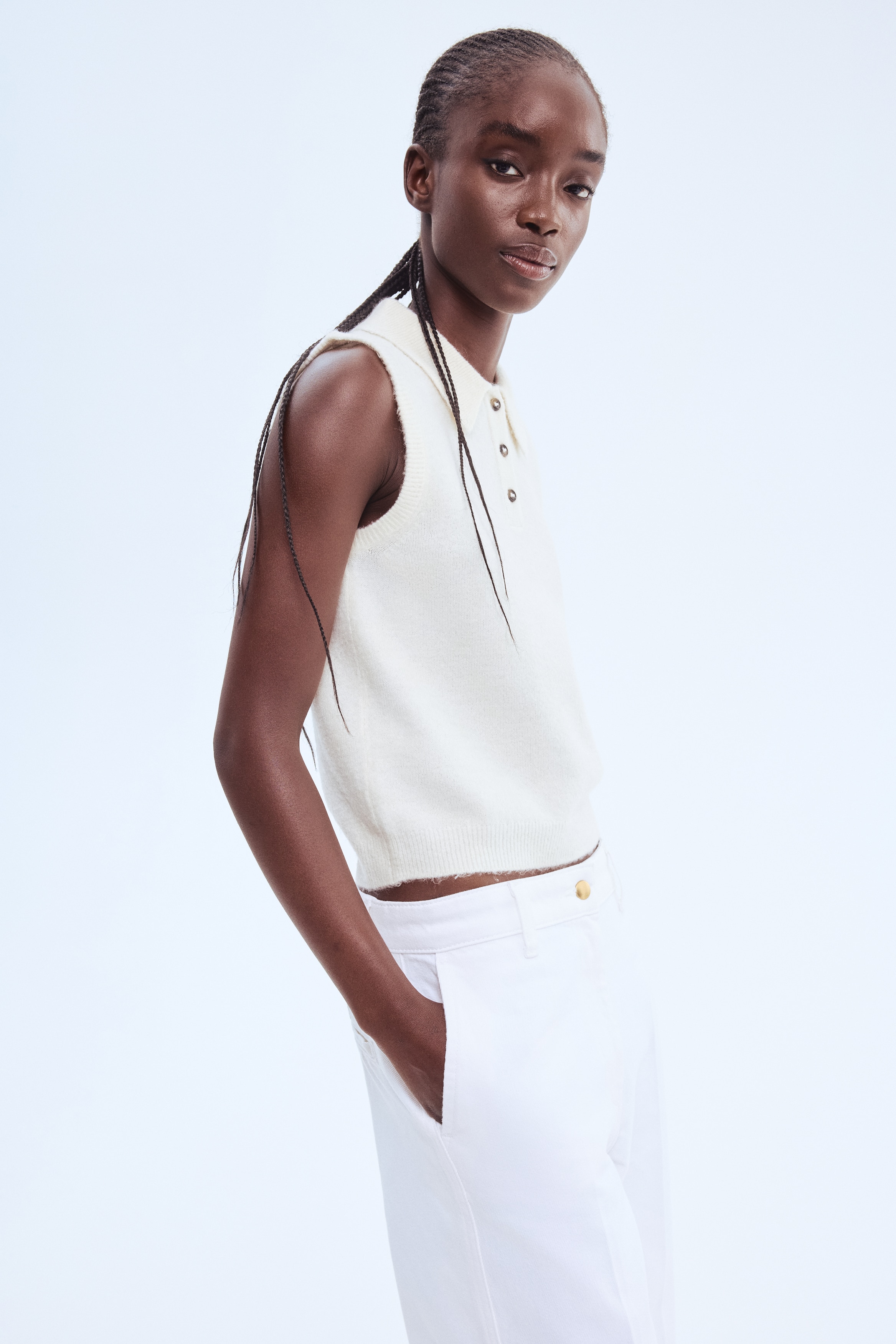 Collared sweater vest