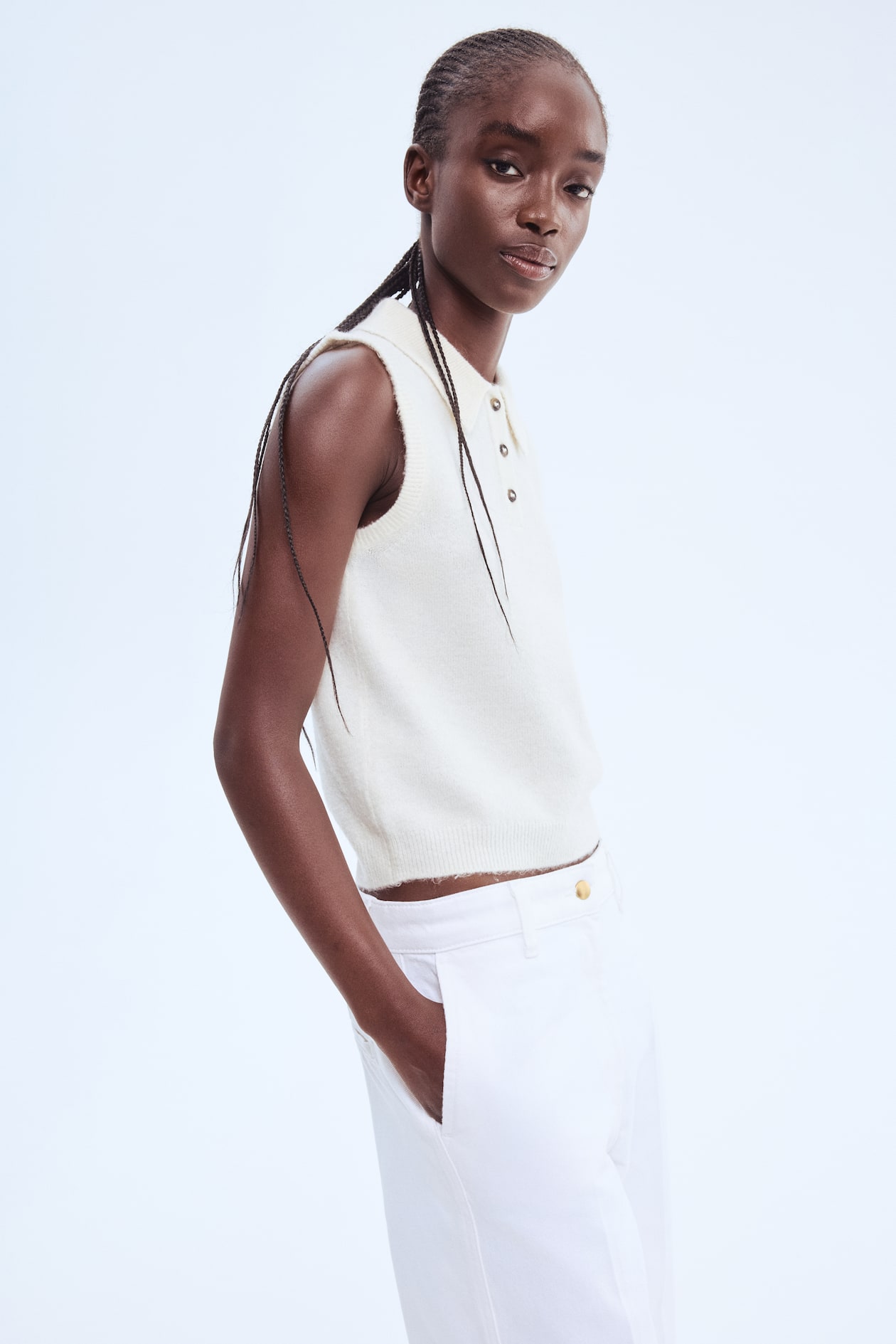 Sweater Vest with Collar - image 4