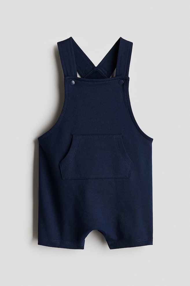 Sweatshirt Overall Shorts - Navy blue/Light beige/Dark blue - 1