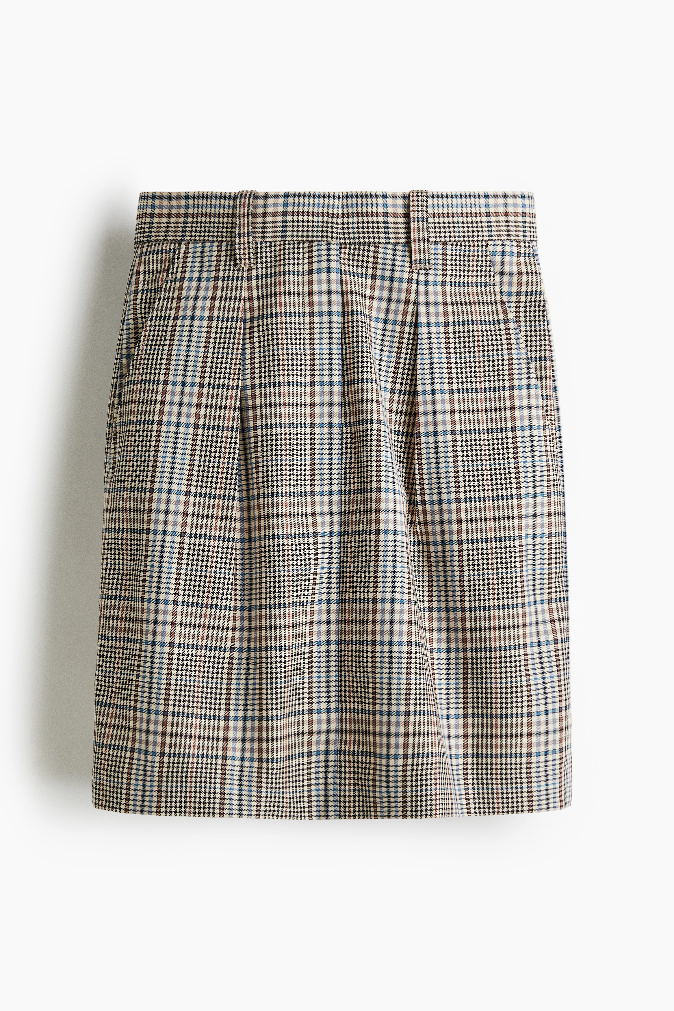 斜紋裙 - 淺灰色/格紋