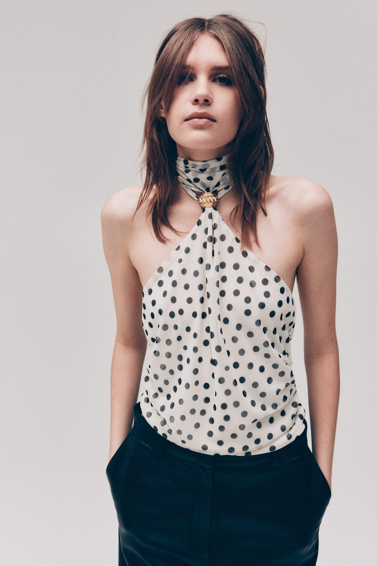 Mesh halterneck top - image 3