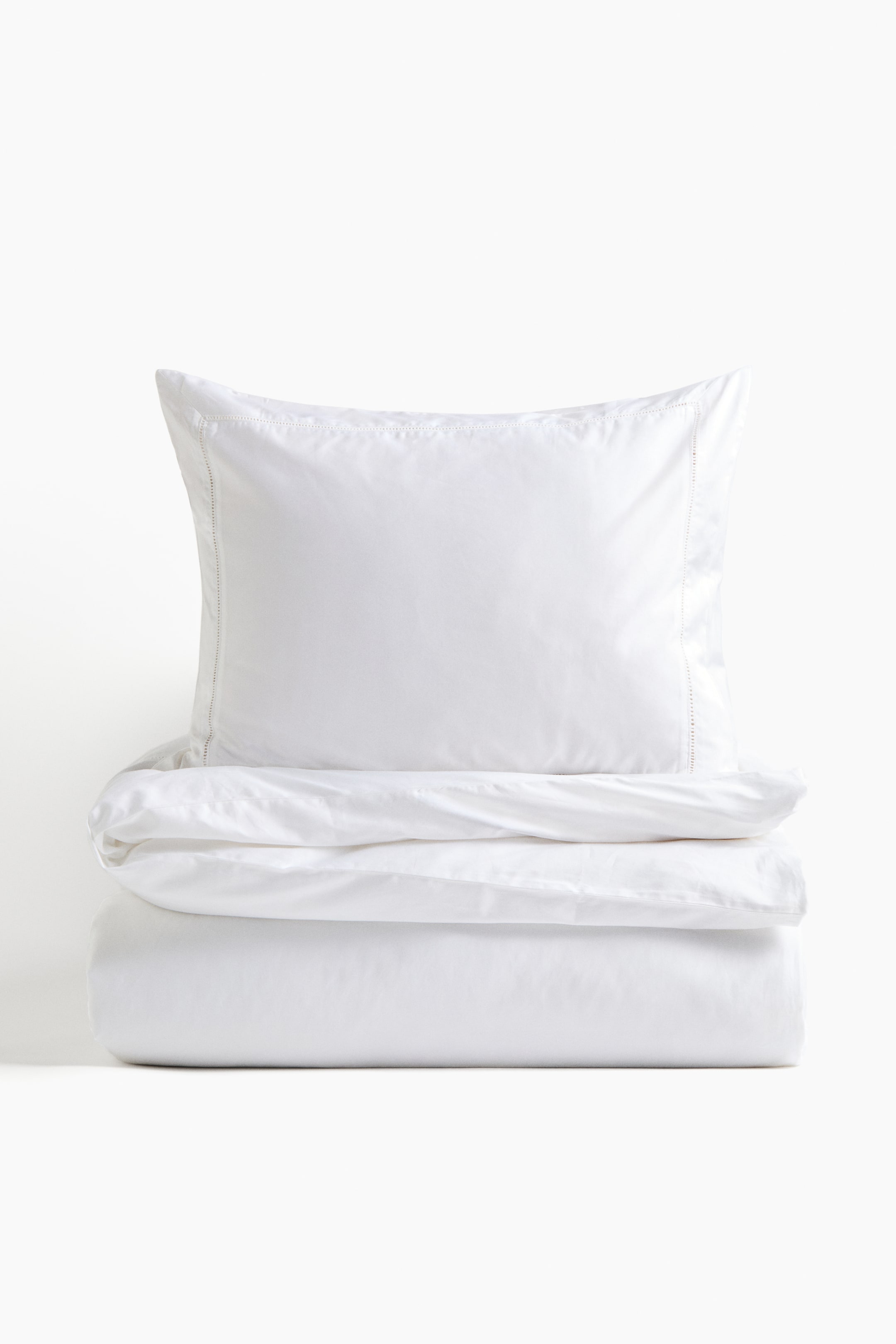 View larger image: Egyptian Cotton Twin Duvet Cover Set - White - Home All | H&M US 2
