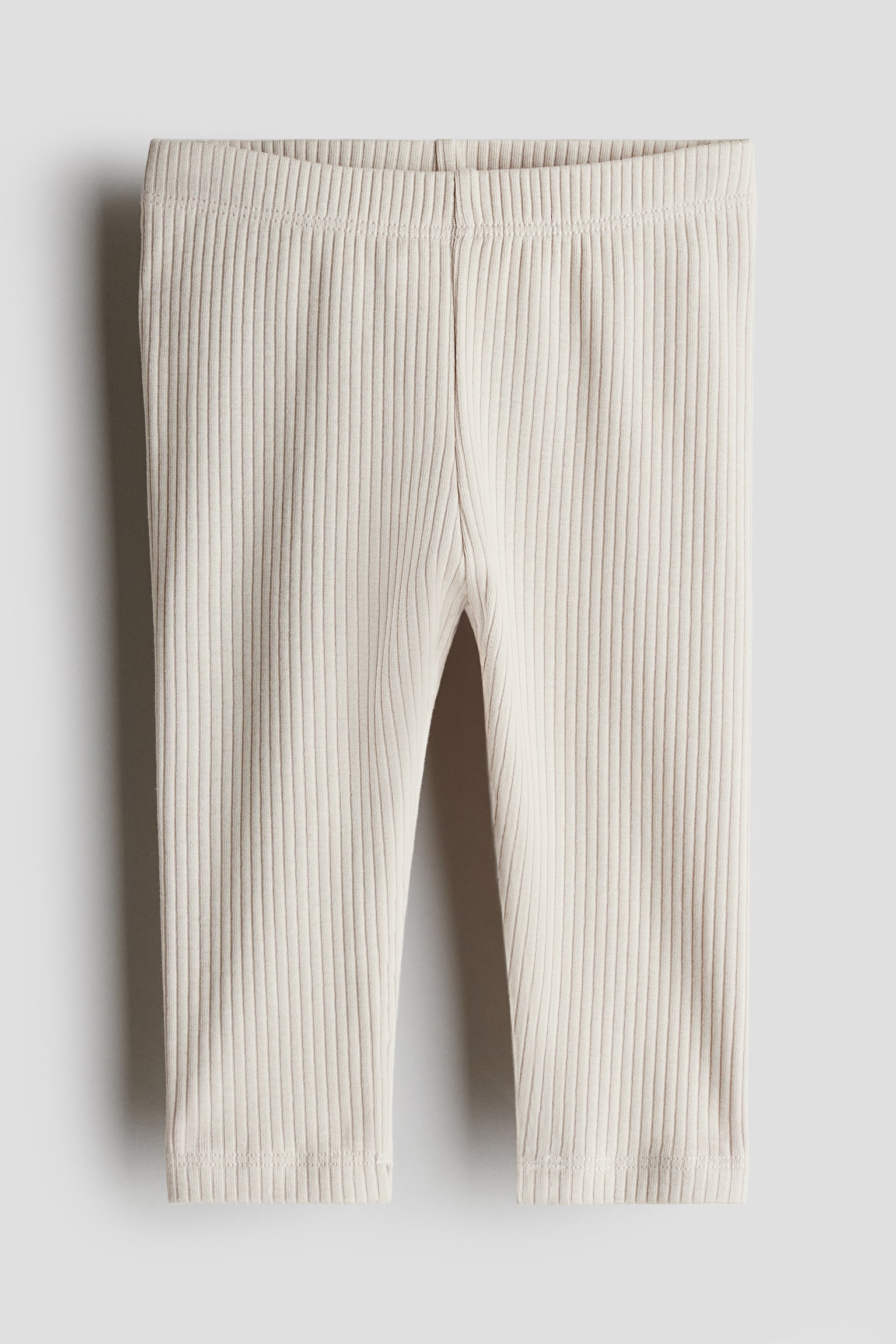 Ribbed cotton leggings - Light beige/Black/Light grey marl/Light dusty pink/Light khaki green/Dark blue - 1