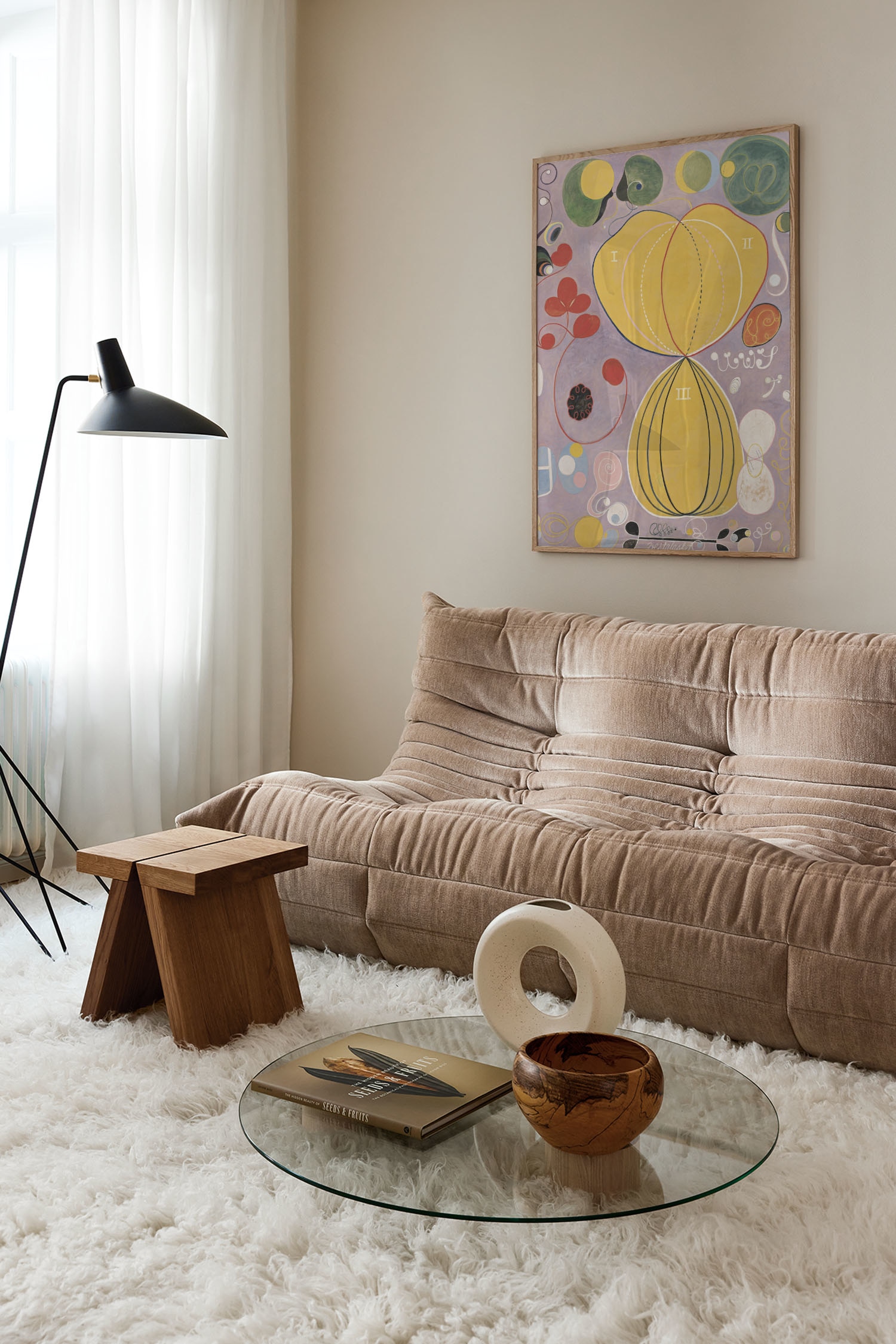 Colours No.7 Hilma Af Klint Poster - Rosa/gelb