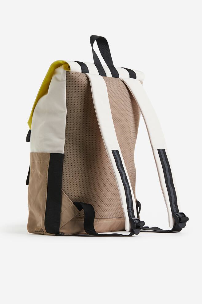 Sports backpack - Beige/Block-coloured/Black - 4