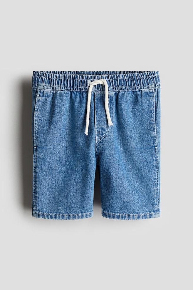 Shorts aus Baumwolldenim - Denimblau - 1