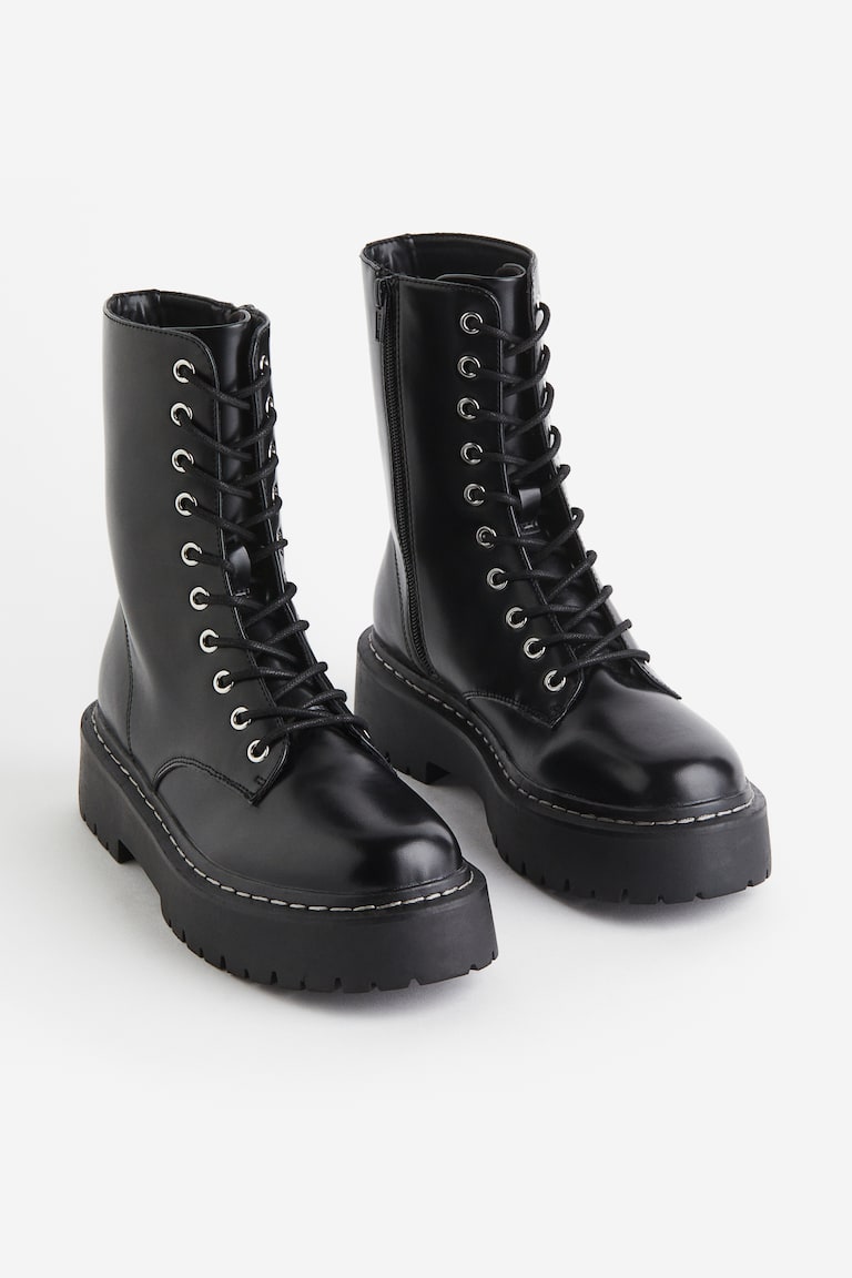 Womens Boots Hm Plateau Boots Plateau Stiefeletten Plateau Boots