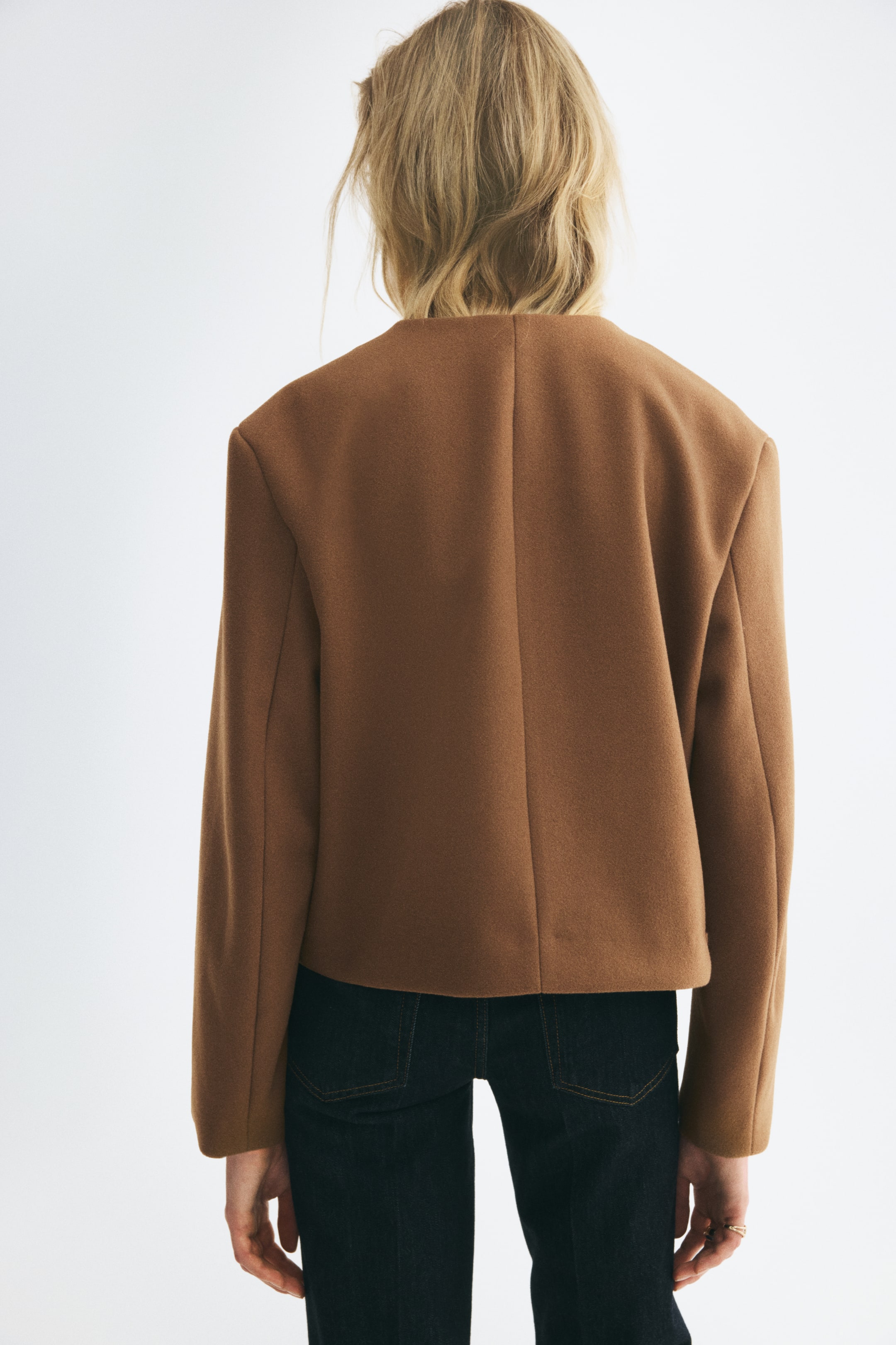 Veste en sergé avec col foulard