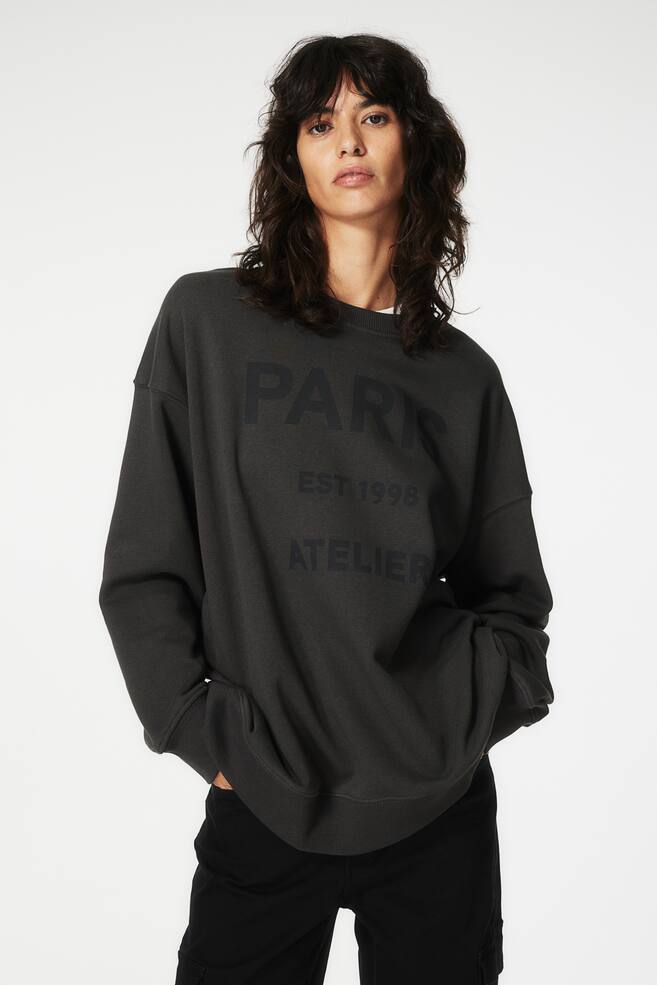 Printed sweatshirt - Dark grey/Paris/Light grey marl/Boston - 6