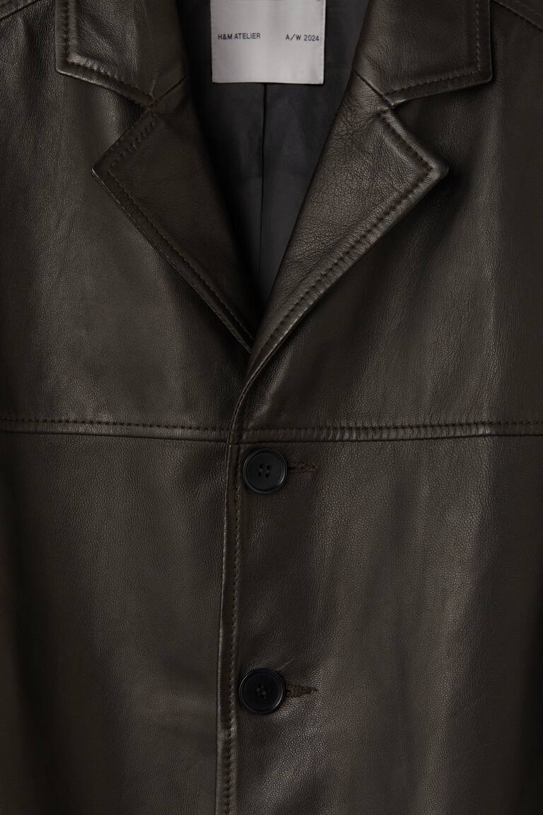 Lederjacke Dunkelbraun Men H&M AT