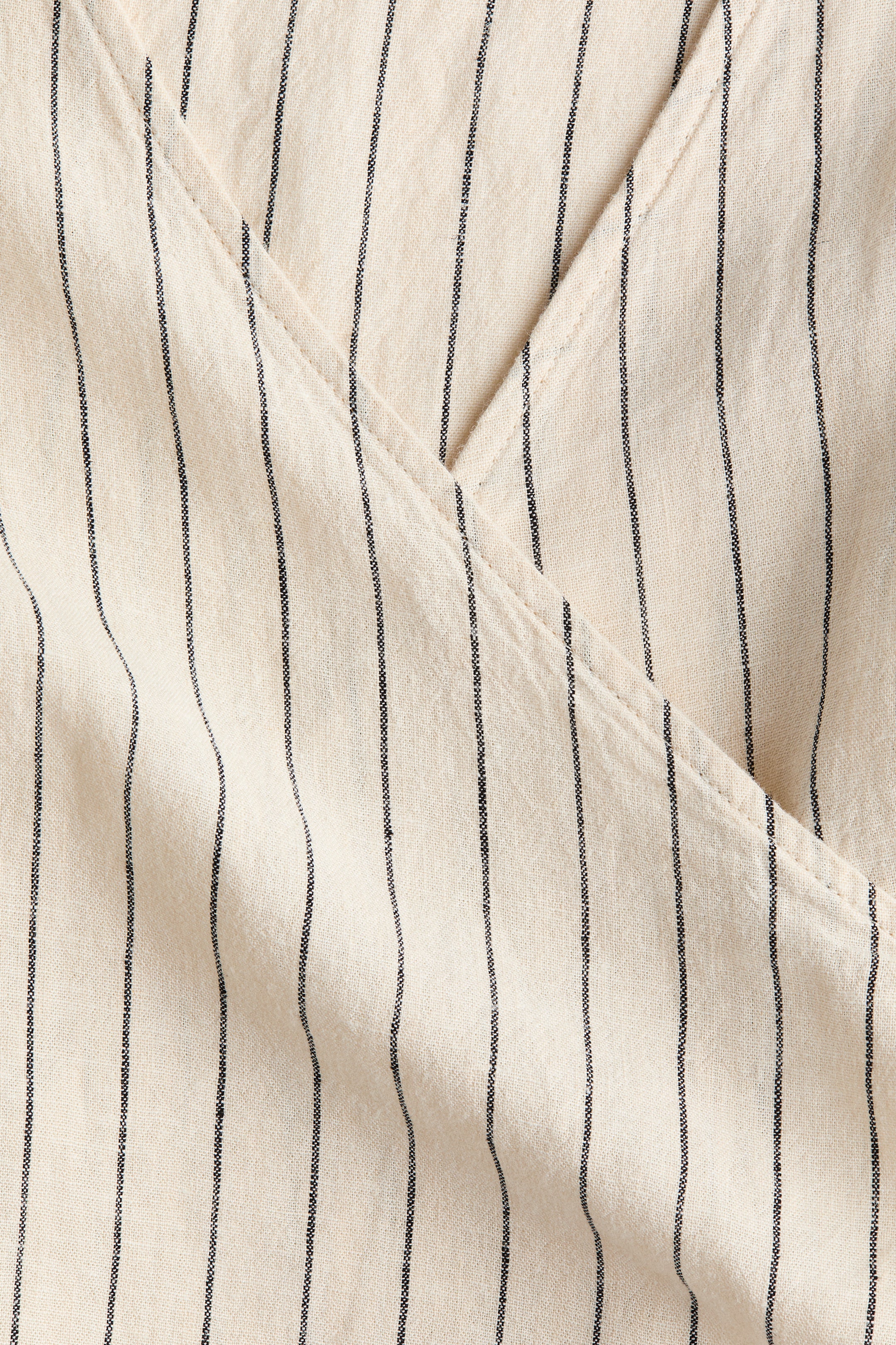 Linen-Blend Wrap Top