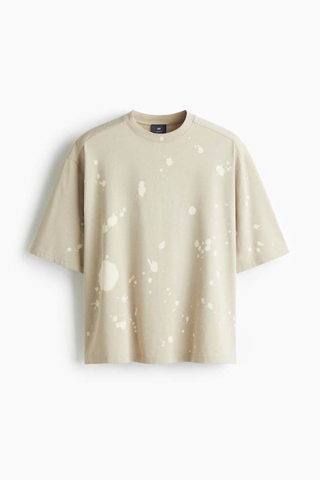 T-Shirt in Oversized Fit - Beige - 1