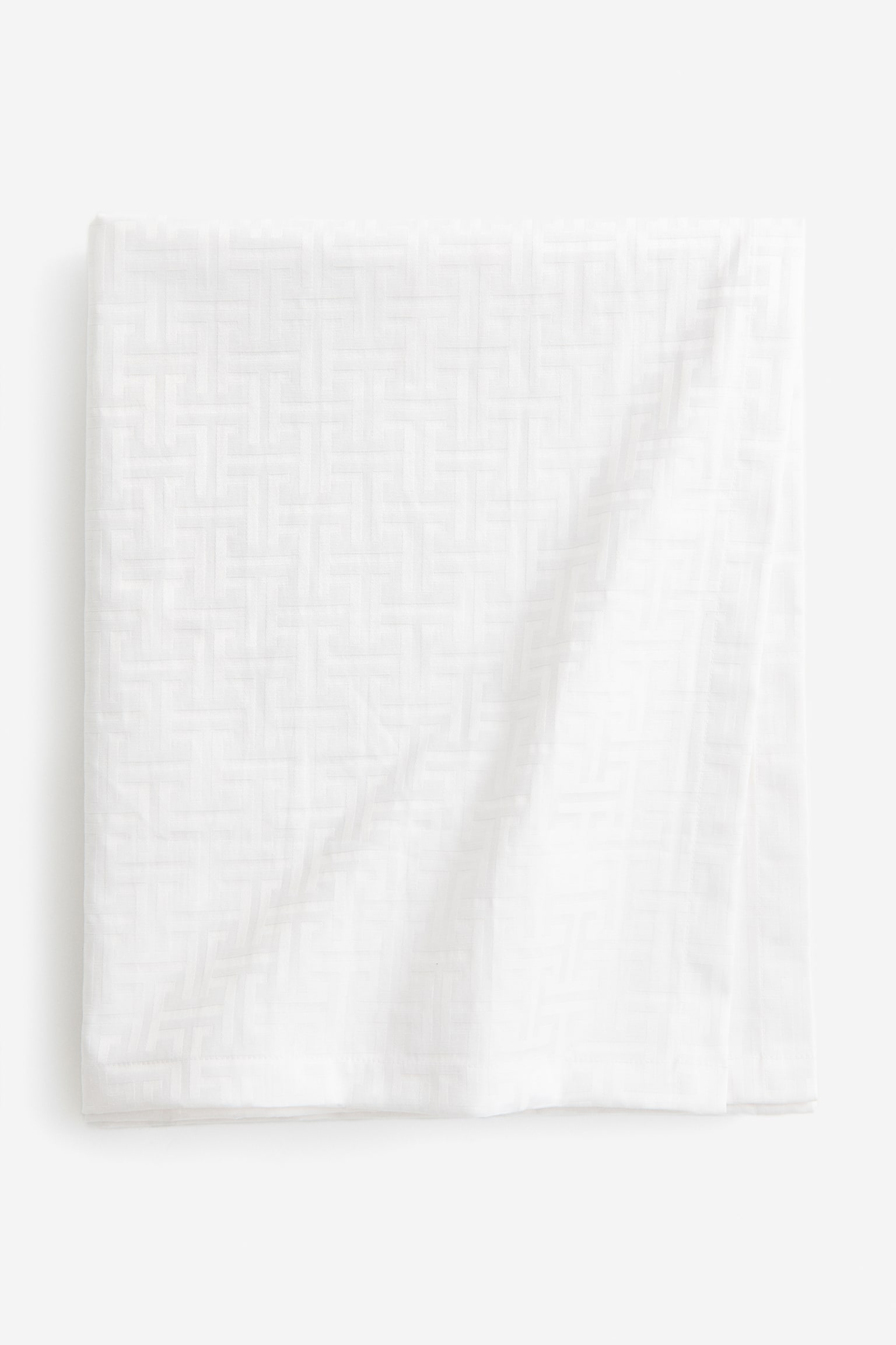 Cotton-blend tablecloth - White/Patterned - 1