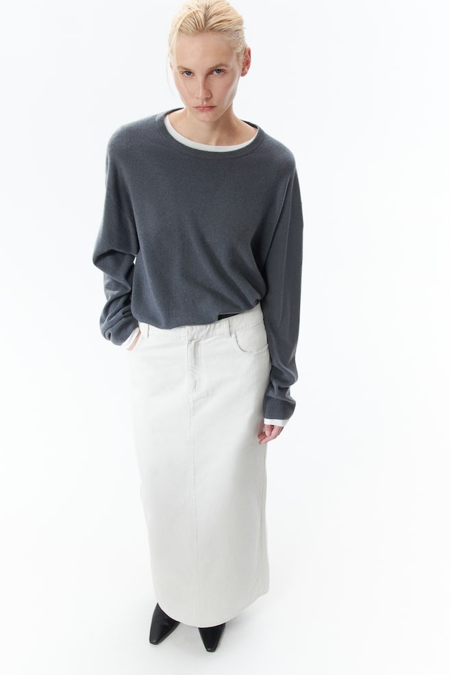 Fine-knit cashmere jumper - Dark grey/Black/Dark grey/Greige/dc/dc/dc/dc - 4