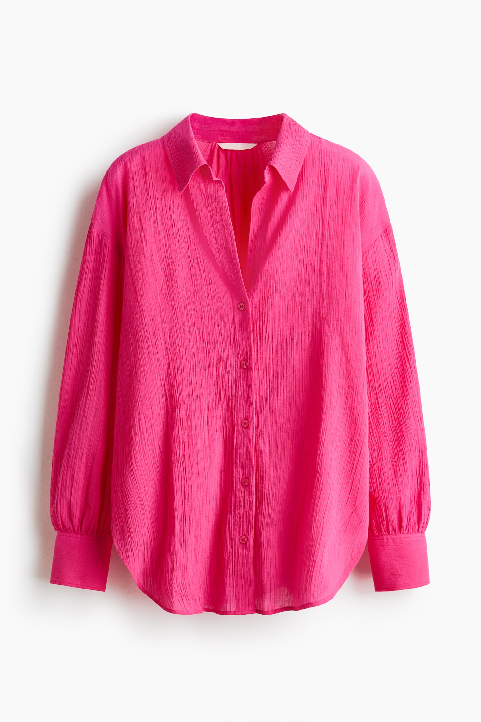 Camisa em algodão enrugado - Cerise/Azul vivo/Amarelo - 1