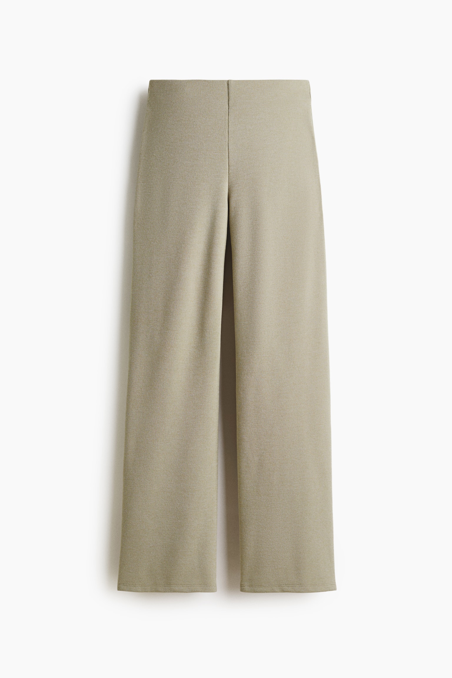 Straight-leg jersey trousers - Beige/Navy blue/Brown marl