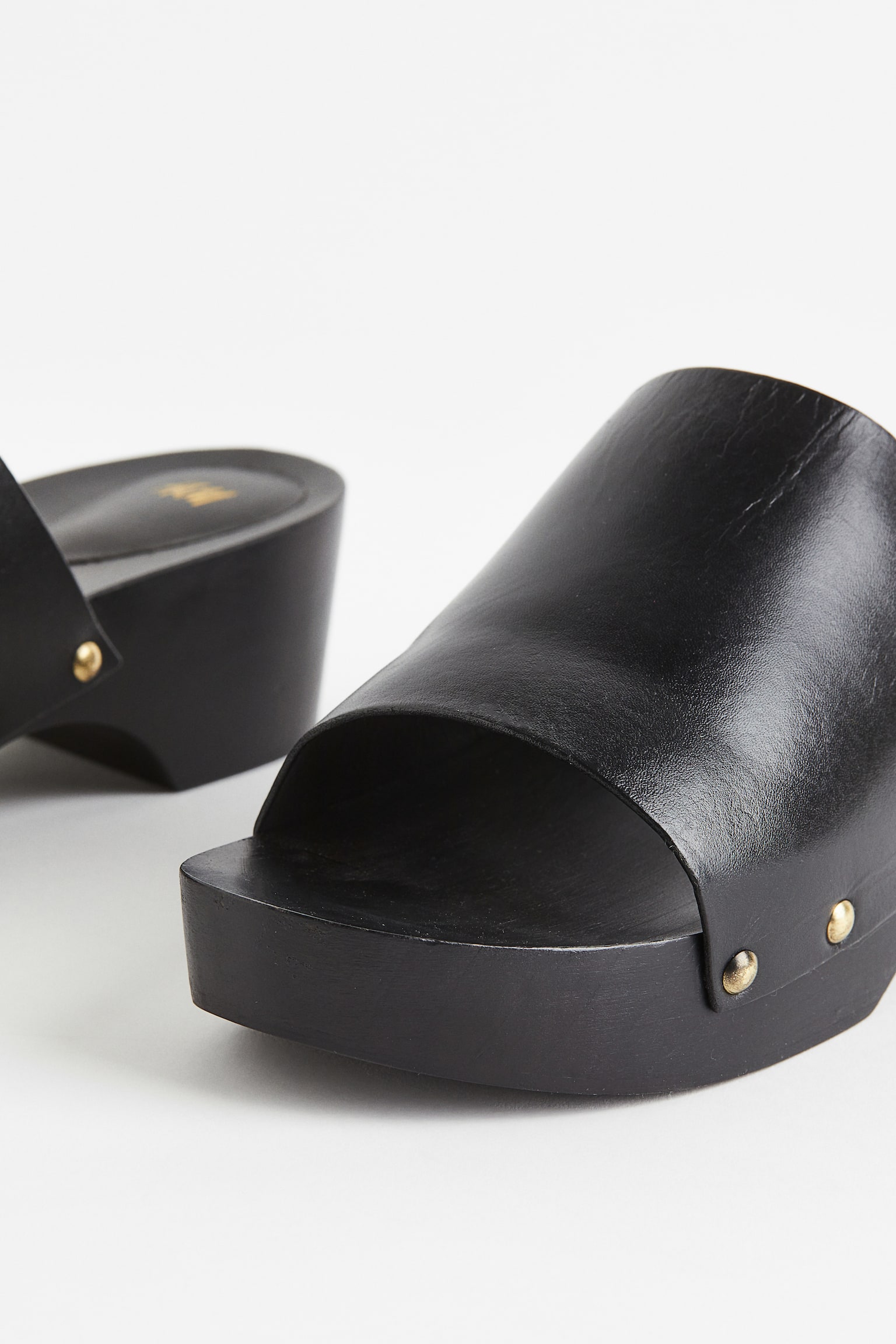 Leather Clogs - Black - 2