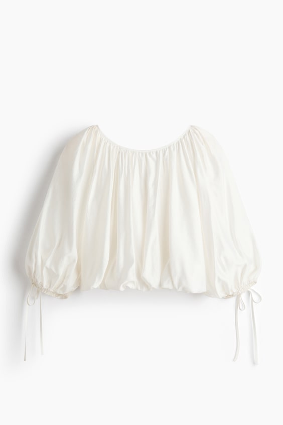 Женские блузки H&M Oversized Tie-Detail Blouse