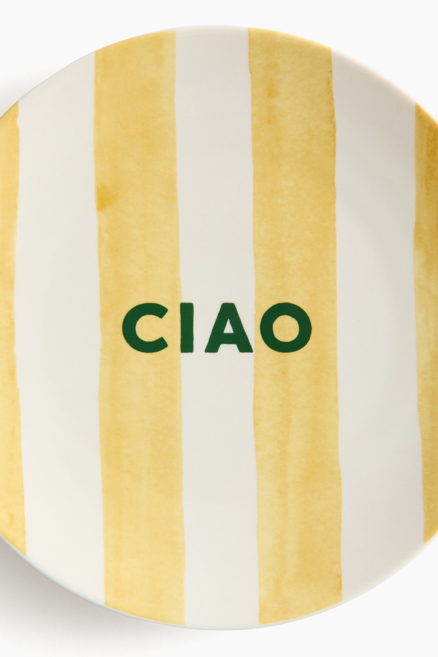 Text-motif porcelain medium plate - 3