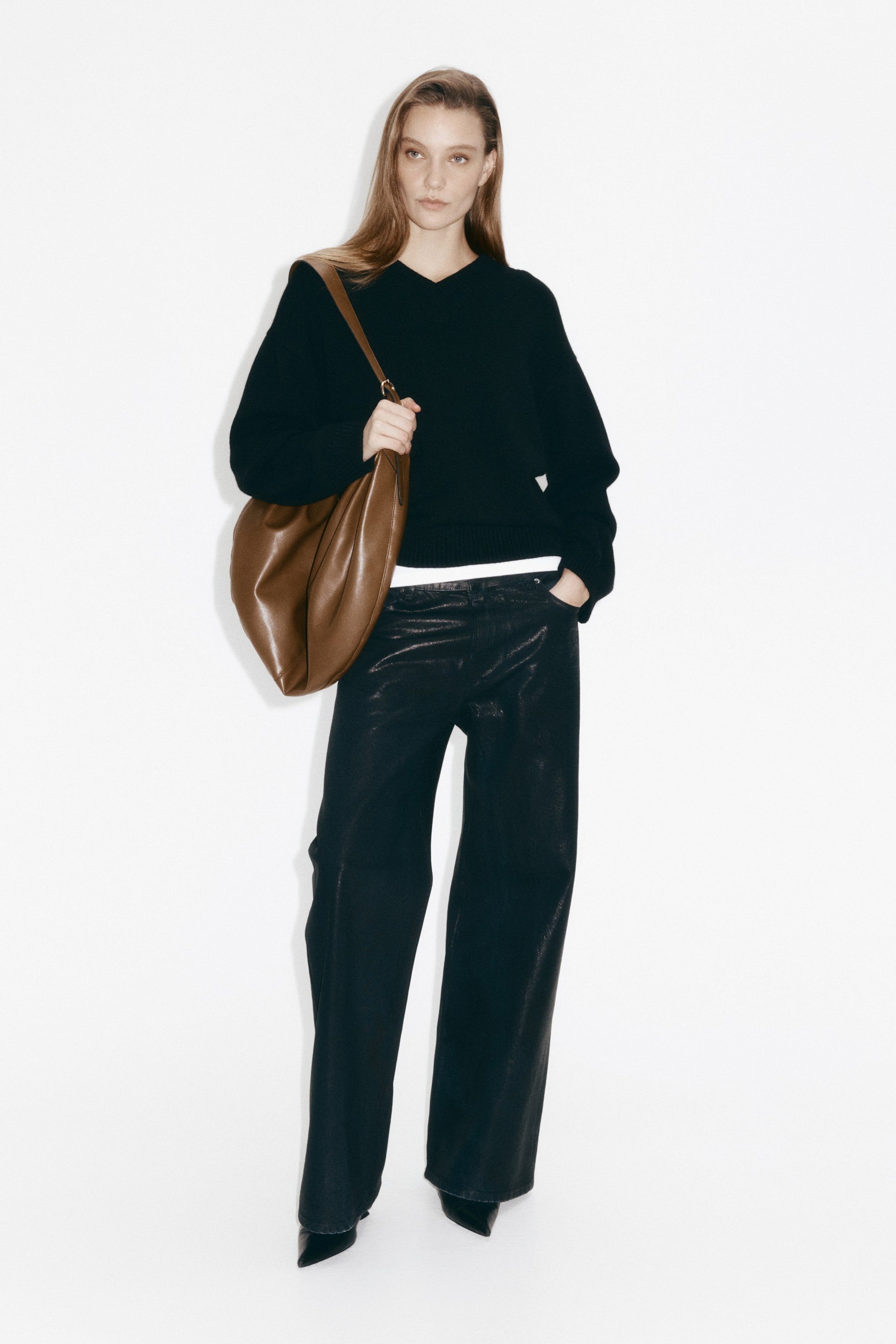 View larger image: V-Neck Sweater - Black - Ladies | H&M US 1