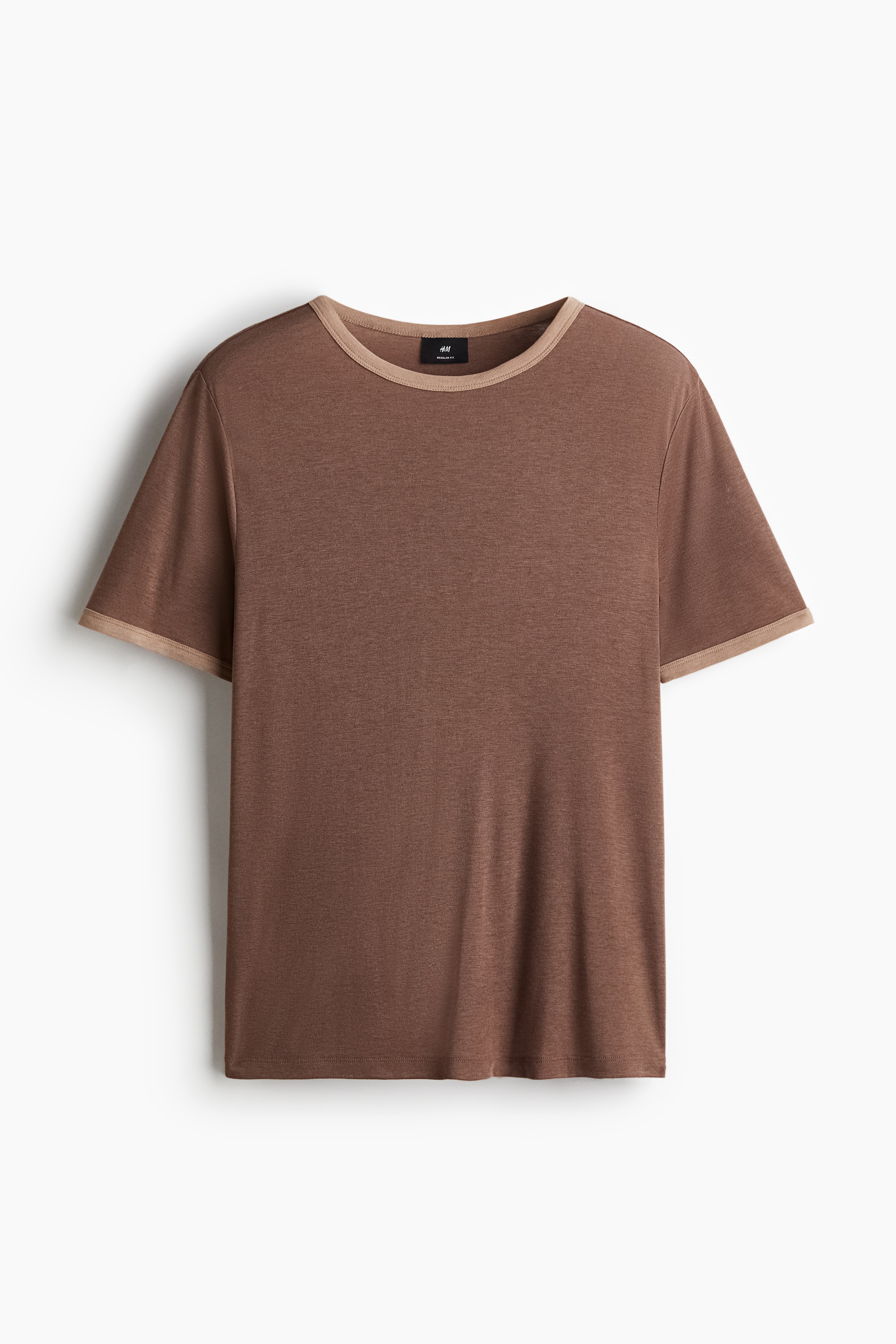 Playera Regular Fit - Café/Rosa