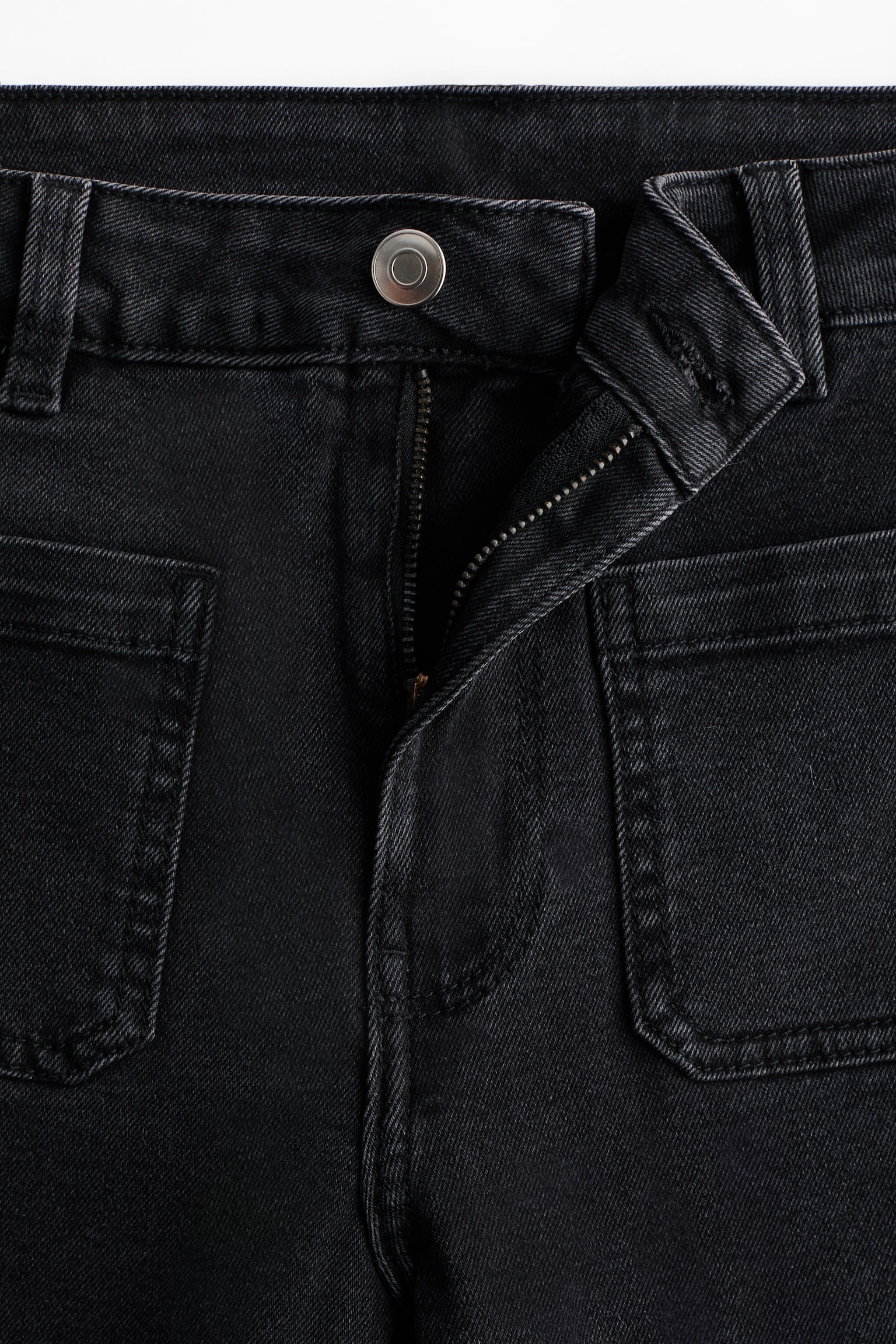 하이웨이스트 와이드 진 - 데님 블랙/다크 데님 블루/네이비 데님 블루 - 7