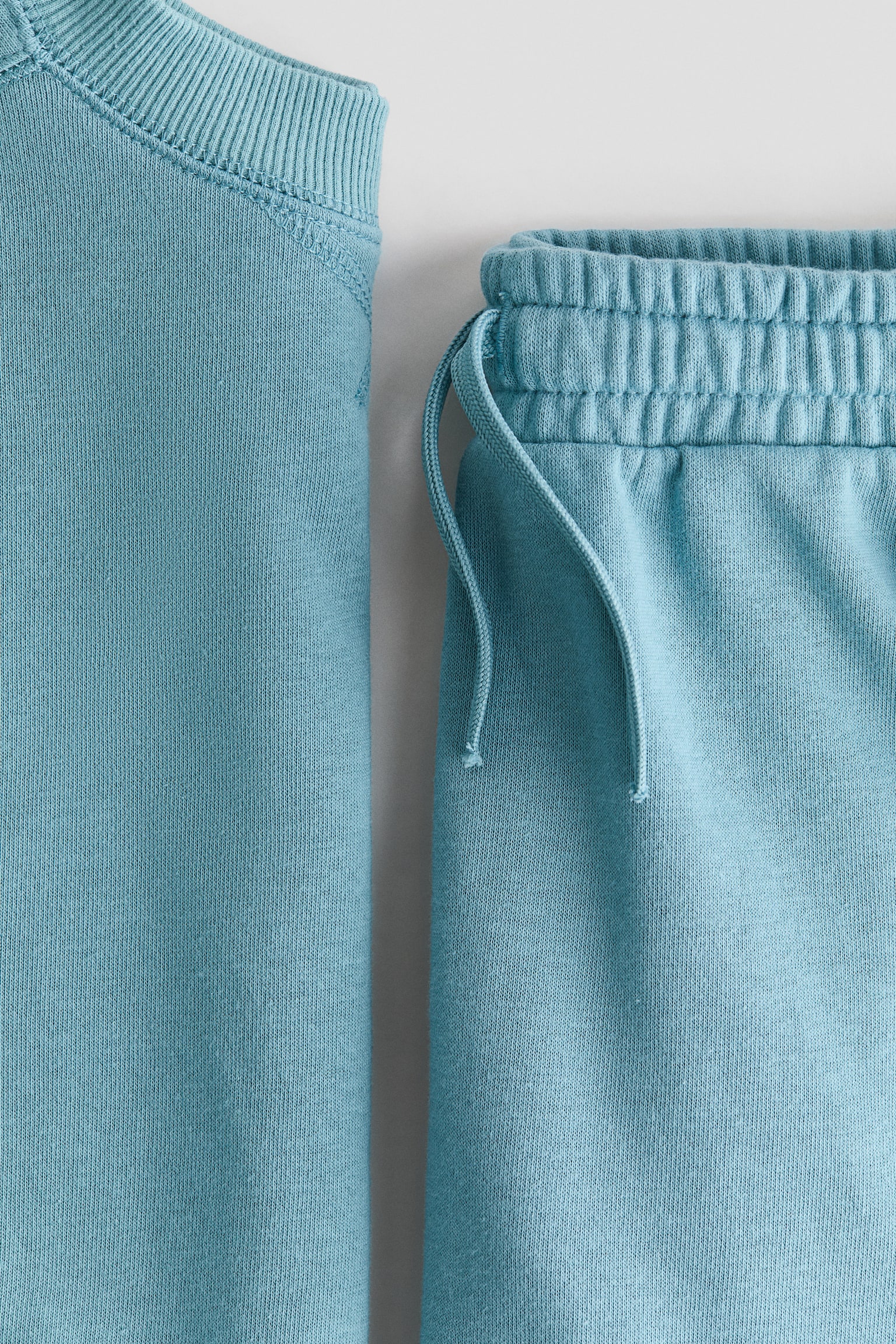 2-piece sweatshirt set - Turquoise/Dark grey - 2