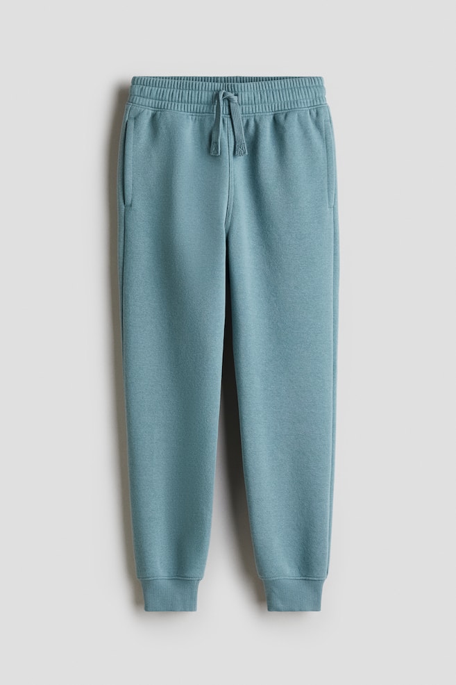 Pantalon jogger en coton - Turquoise ancien/Noir/Gris clair chiné/Bleu marine/Beige chiné/Gris clair/Bleu/Beige clair/Vert foncé - 1