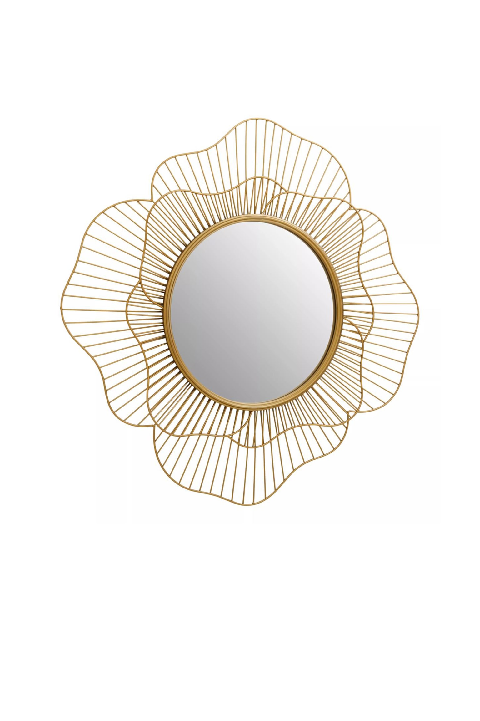 Matera Flower Wall Mirror - Gold - 2