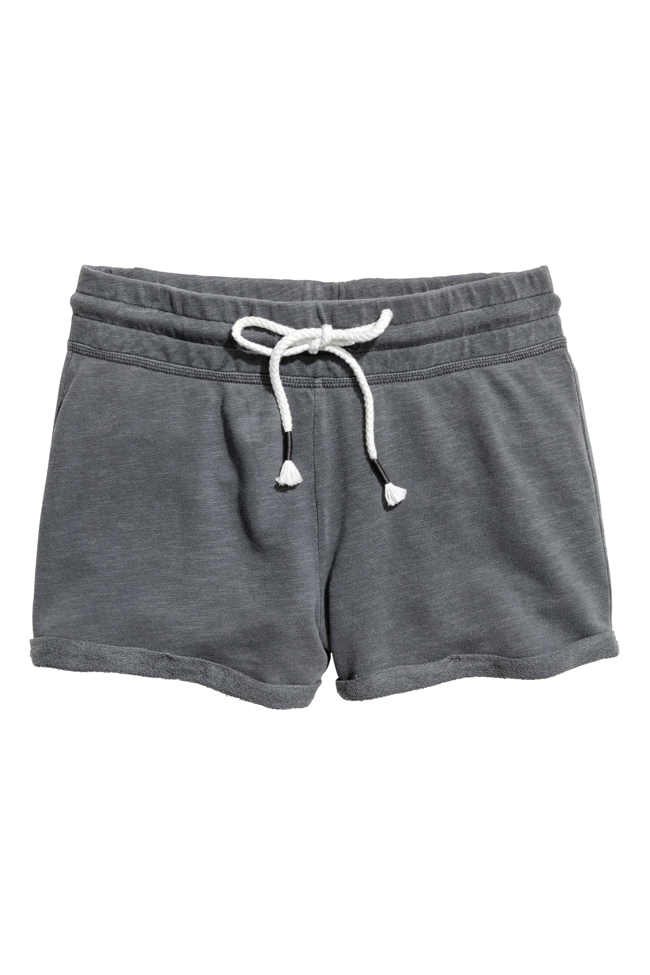 View larger image: Slub jersey shorts - Dark grey marl - Ladies | H&M GB 1