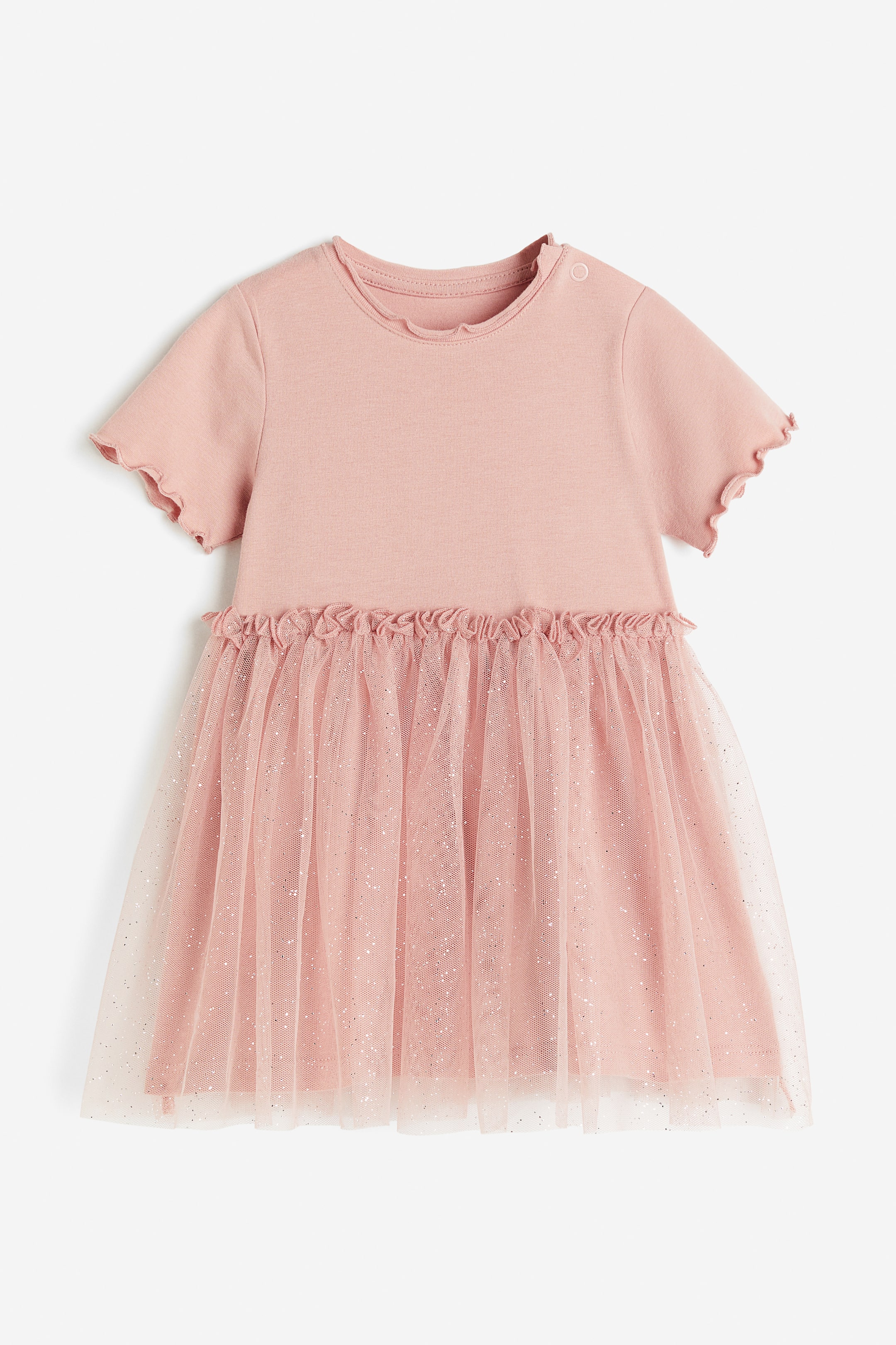 View larger image: Tulle-skirt Jersey Dress - Dusty pink - Kids | H&M US 1