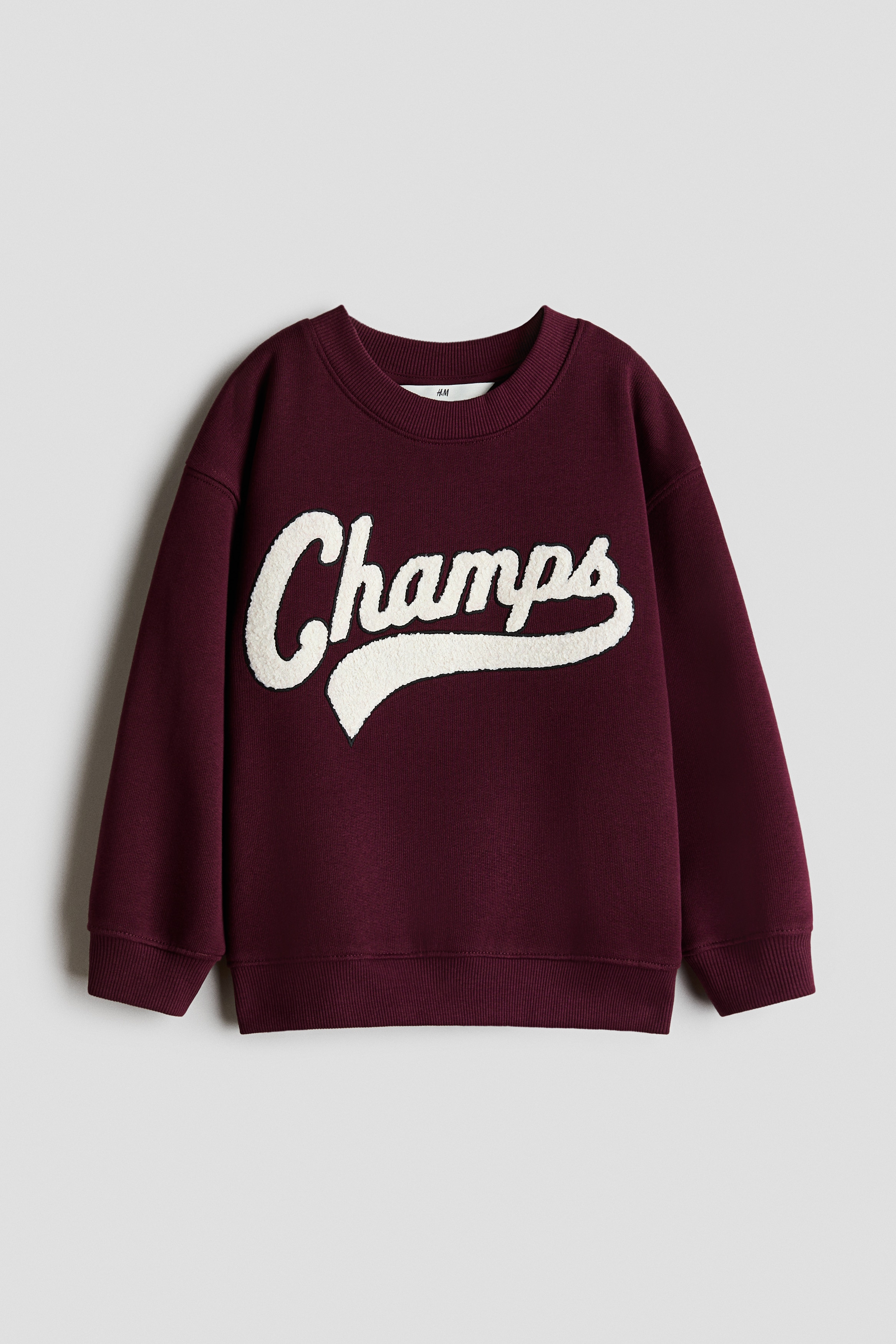 Motif-detail sweatshirt - Dark red/Champs
