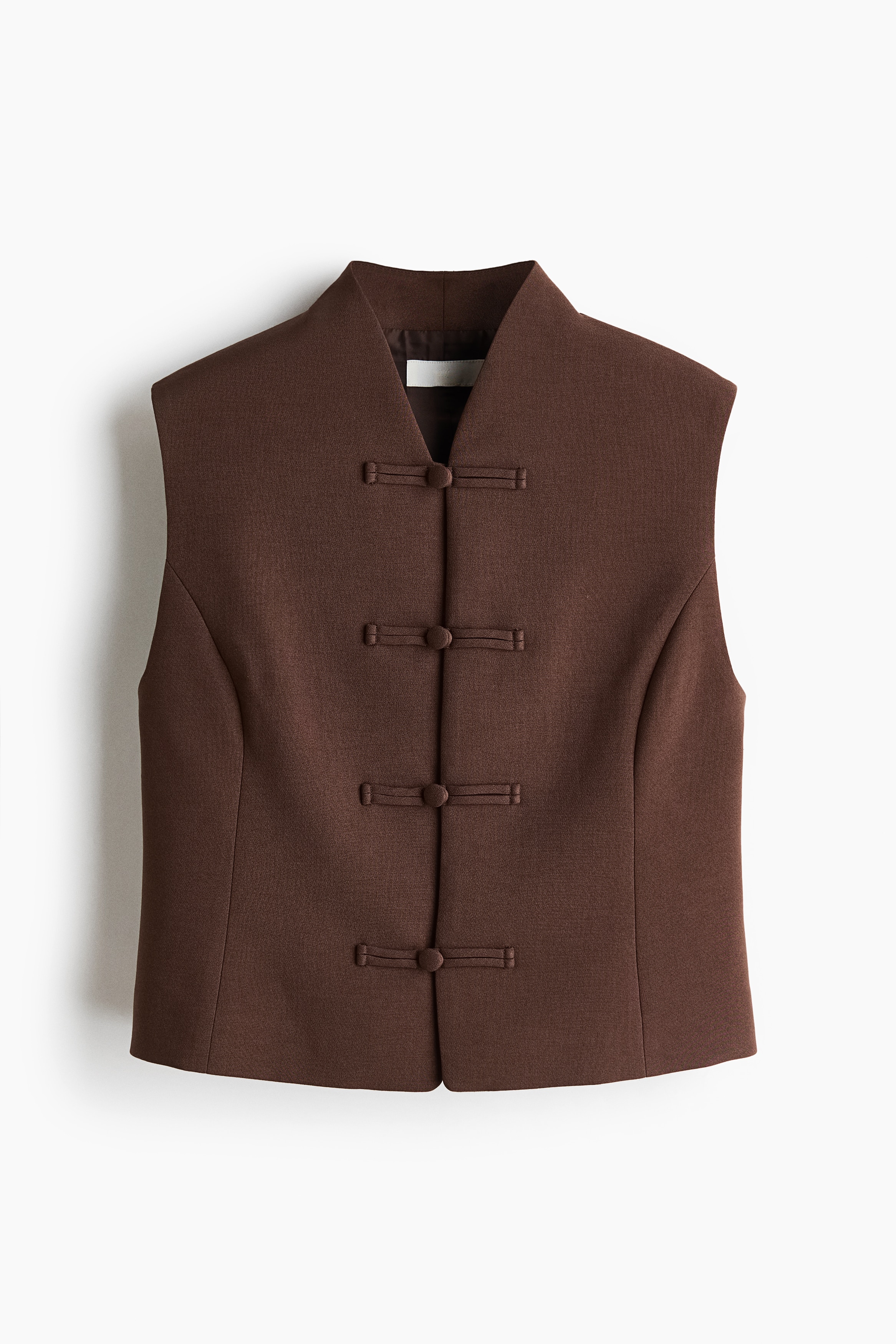 Gilet sans manches ajusté sans revers