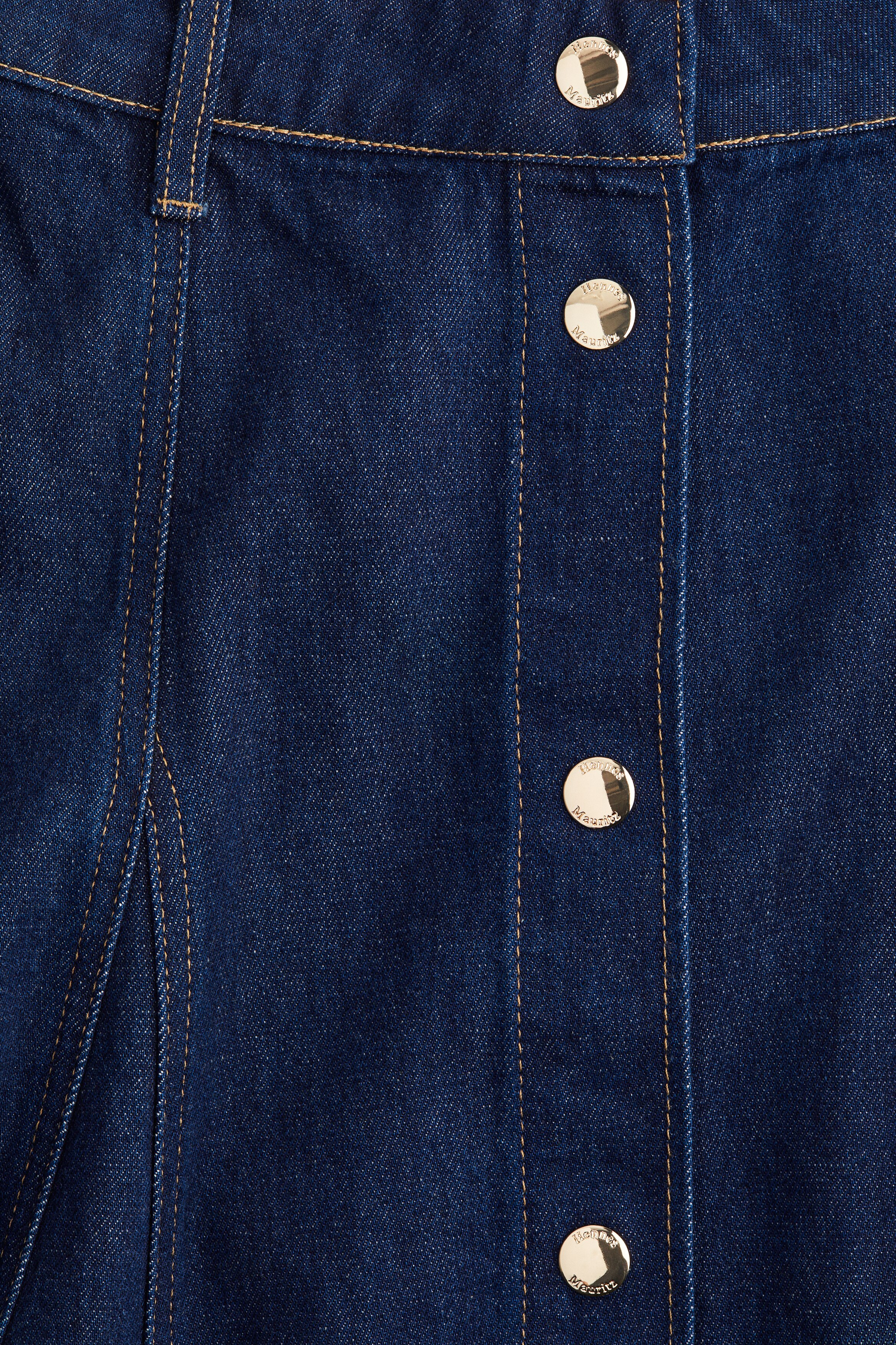 A-line denim skirt
