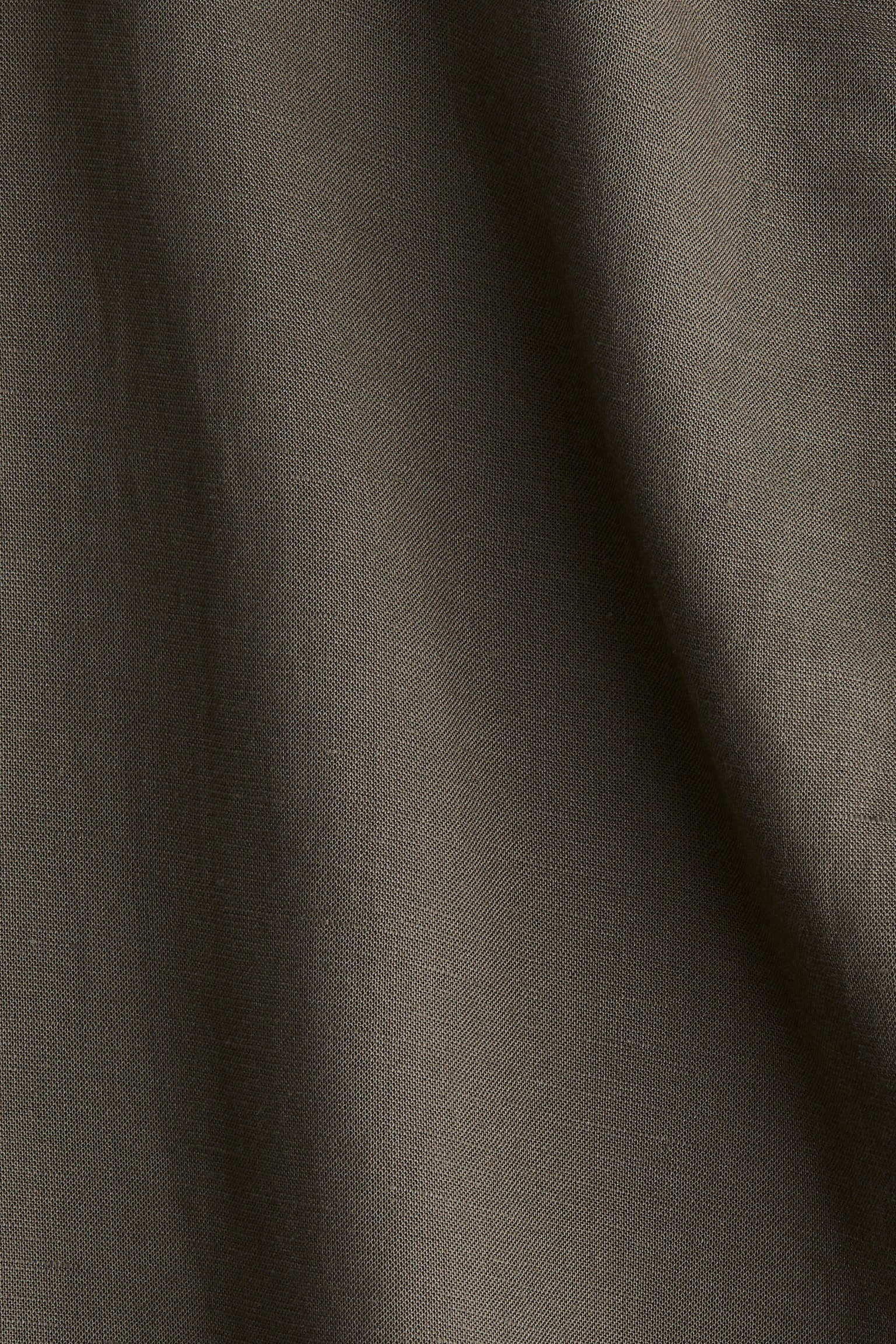 Брюки H&M Linen-Blend, цвет: Тёмный хаки зелёный — фото 2