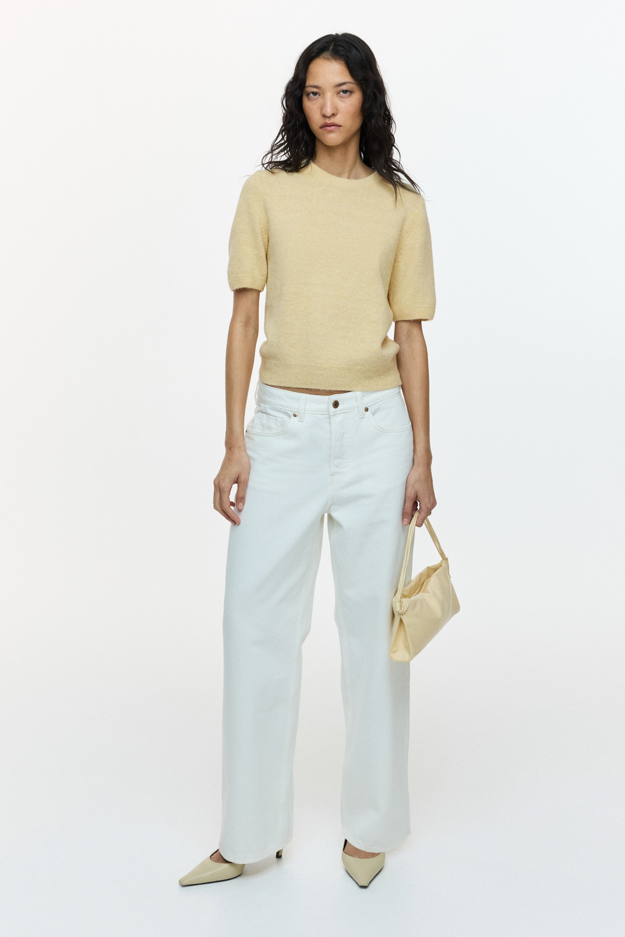 View larger image: Bead-detail handbag - Light yellow - Ladies | H&M 1