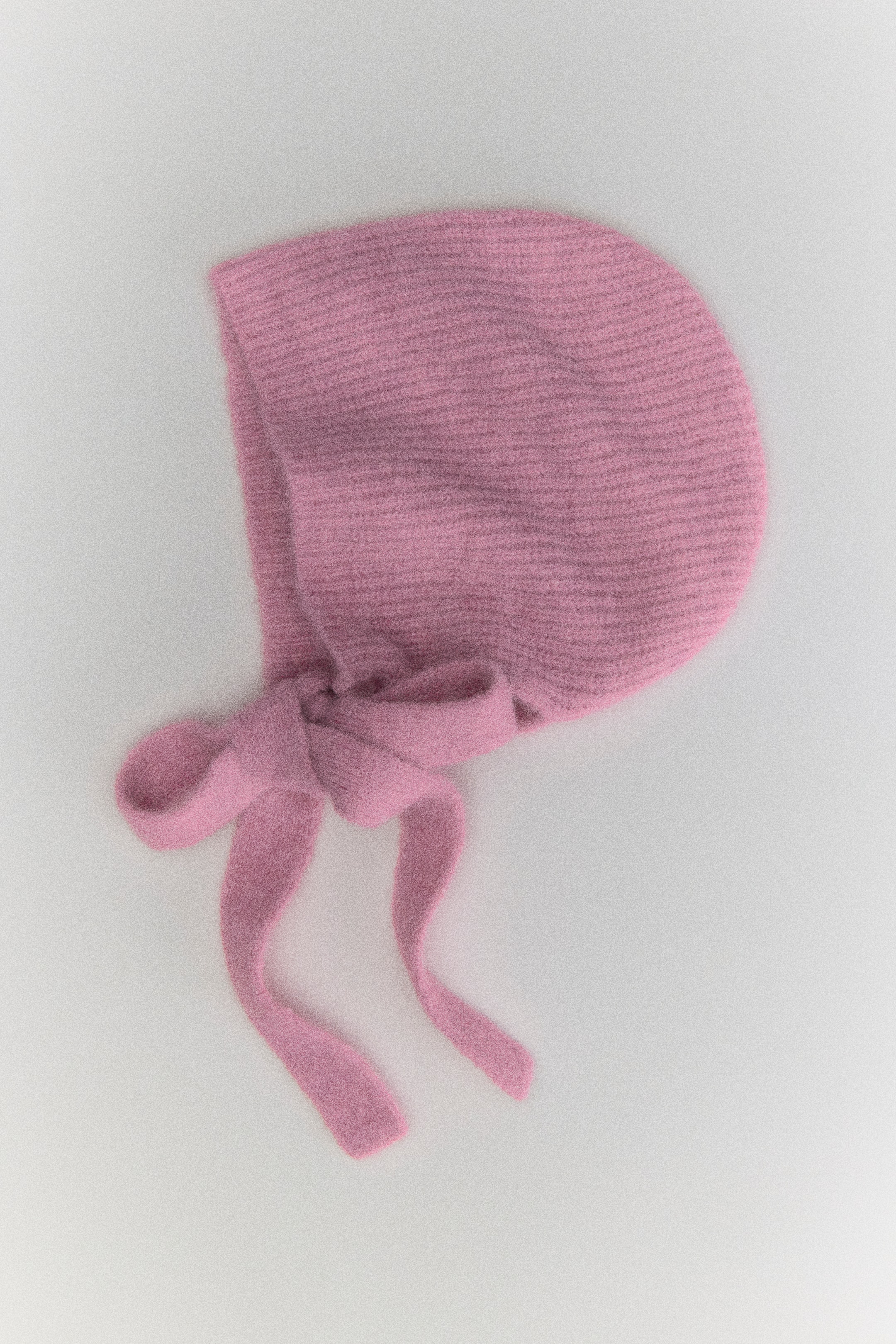 View larger image: Rib-knit bonnet - Pink - Ladies | H&M 1