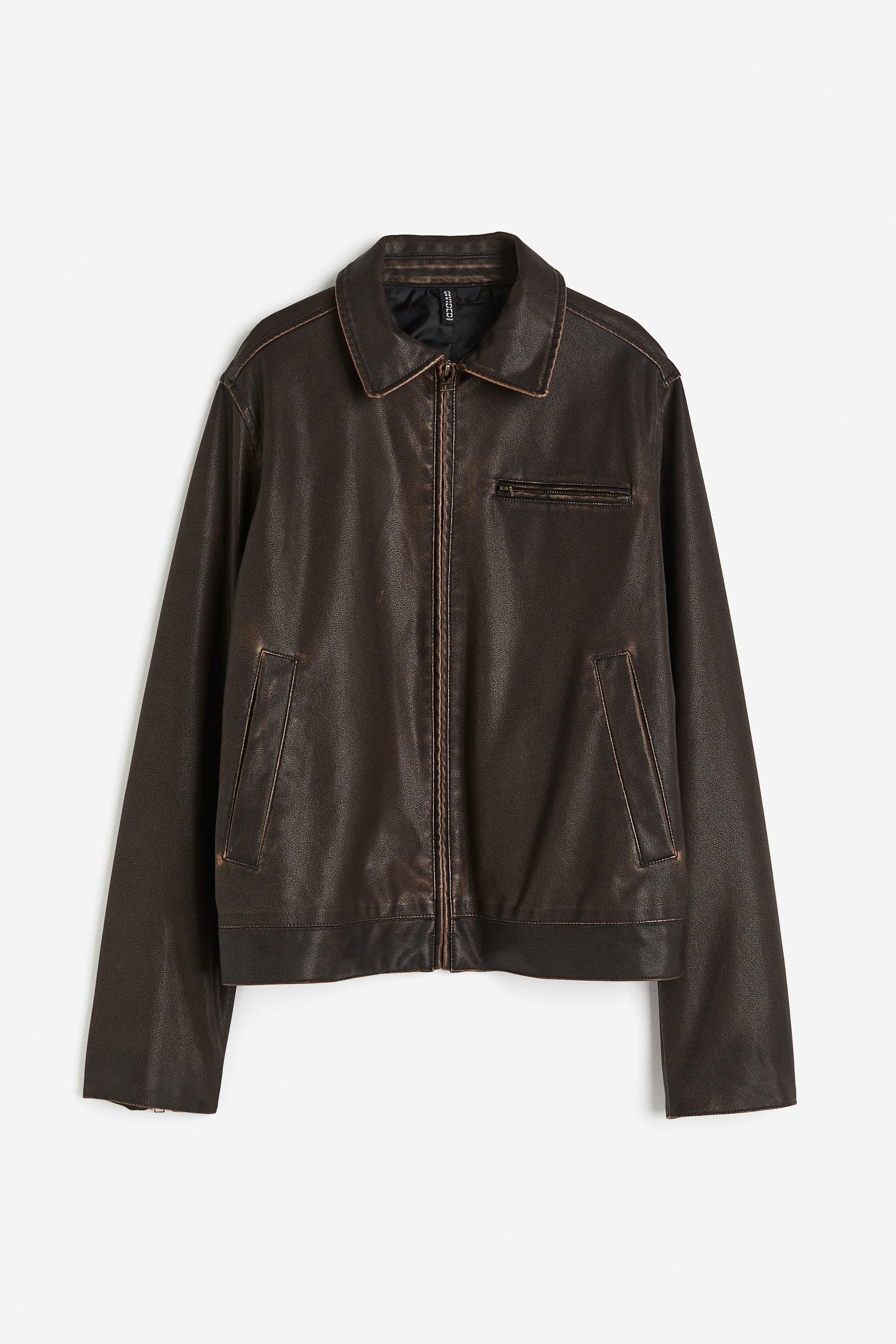 Coated Jacket - Long sleeve - Regular length - Dark brown - Ladies | H&M US